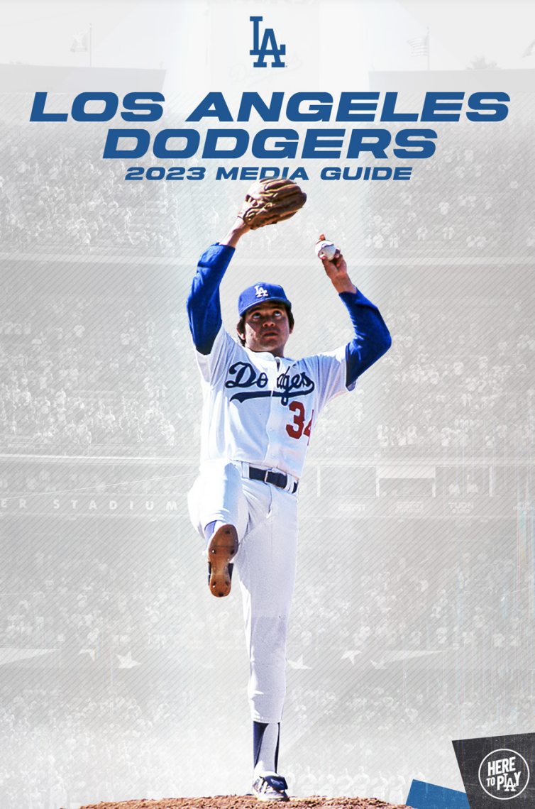 Fernando Valenzuela is on the cover of the Dodgers’ 2023 media guide.
