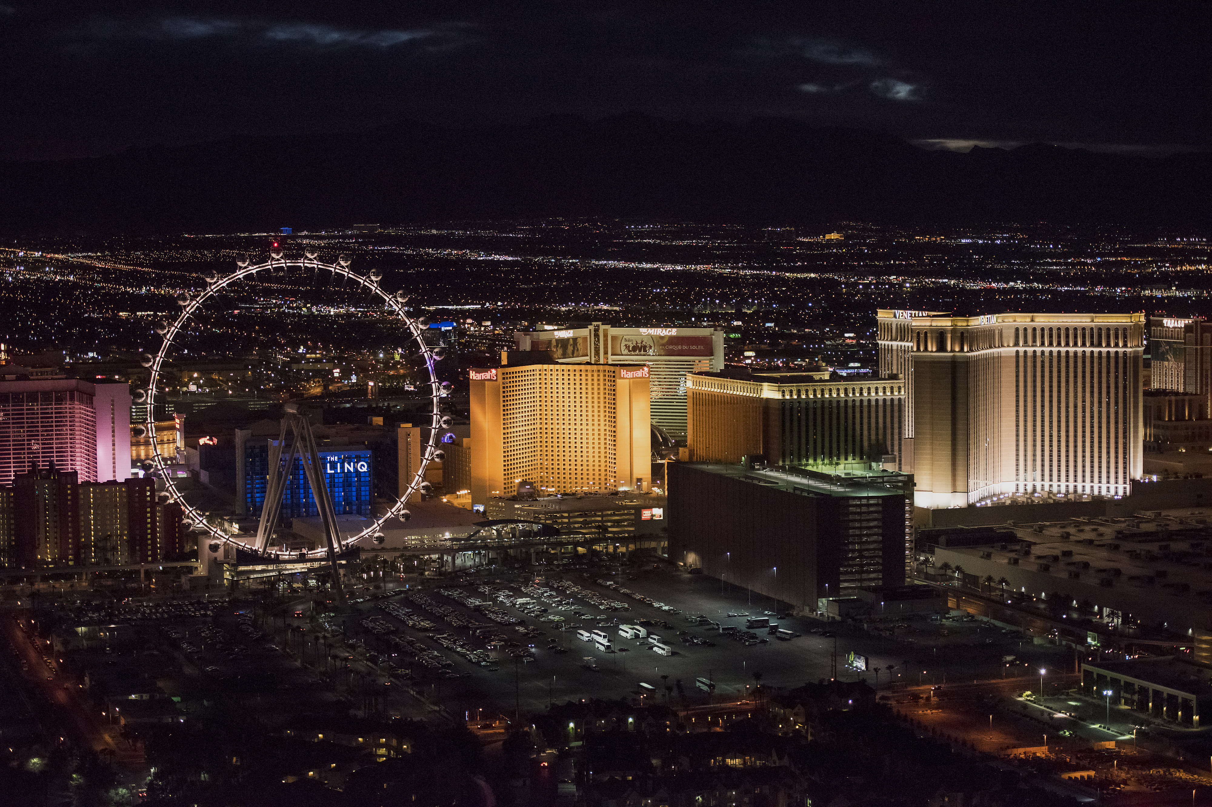 Aerials Views And Major Hotels On The Strip As Las Vegas Set To Top Last Year’s Tourism Record