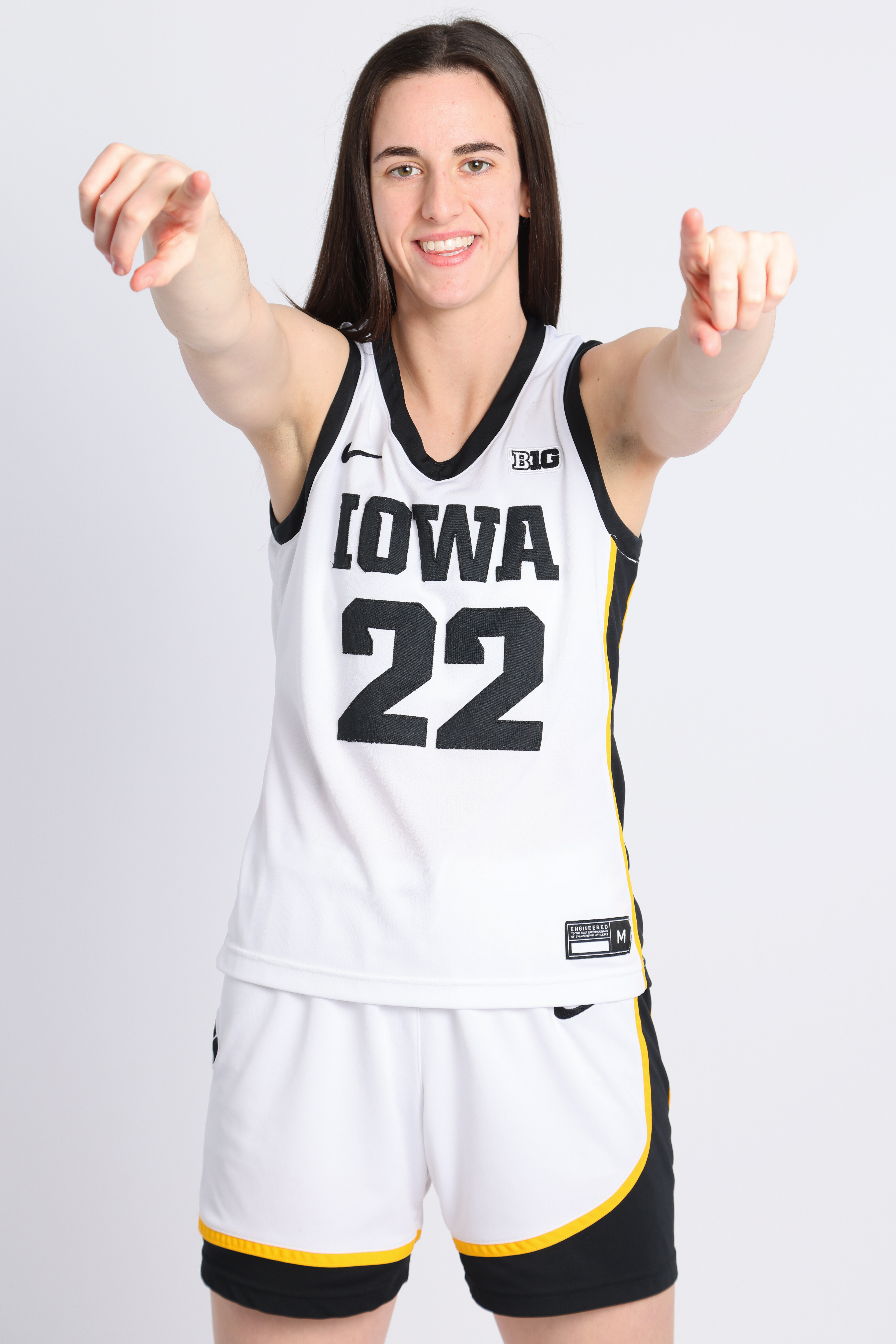 Caitlin Clark of the Iowa Hawkeyes poses for a portrait during media day at 2023 NCAA Women’s Basketball Final Four at the at the Kay Bailey Hutchison Convention Center on March 29, 2023 in Dallas, Texas.