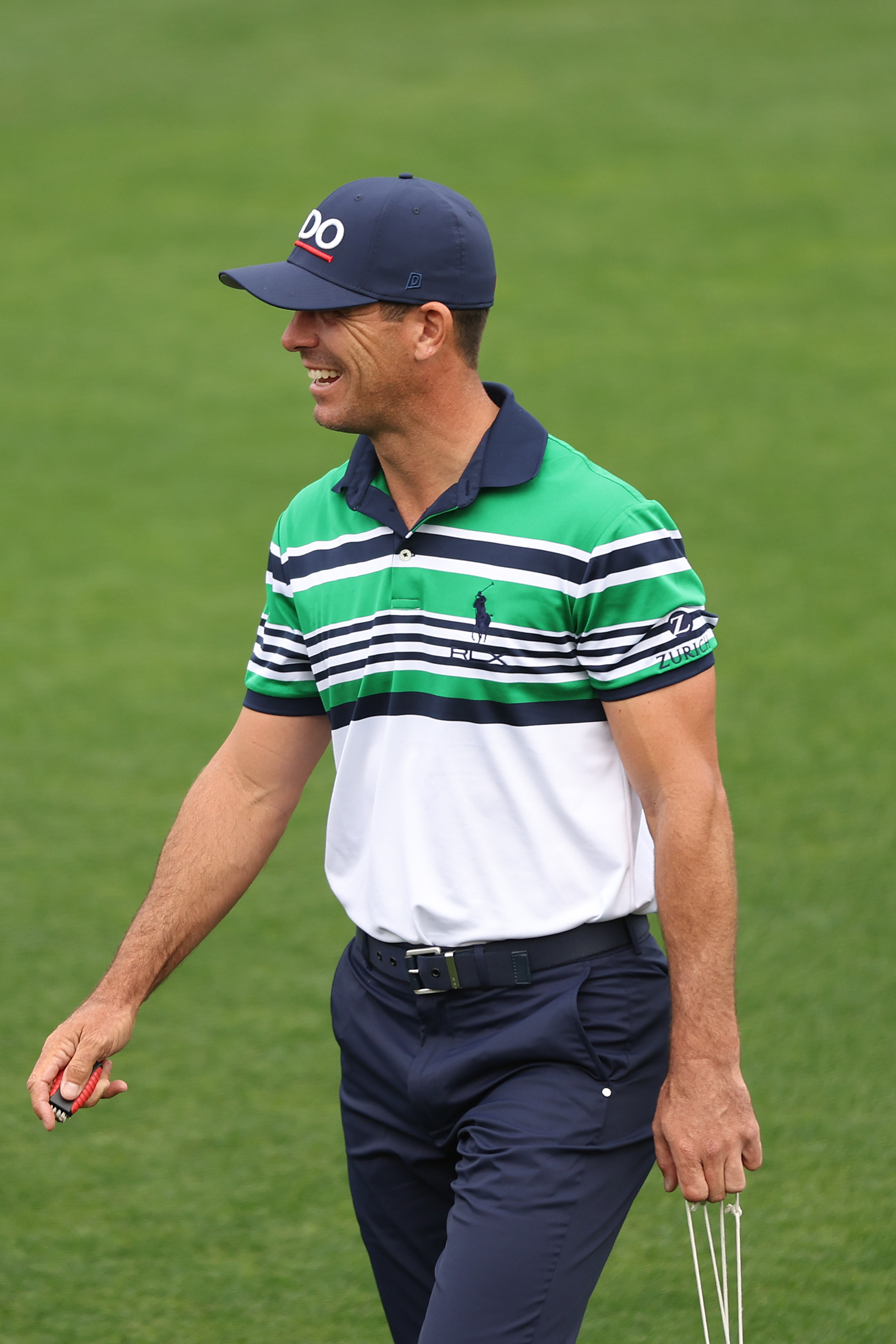 Billy Horschel of the United States looks on from the practice area prior to the 2023 Masters Tournament at Augusta National Golf Club on April 04, 2023 in Augusta, Georgia.