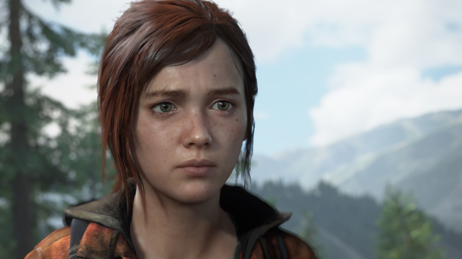 Ellie looking somber asking Joel about what actually happened with the Fireflies