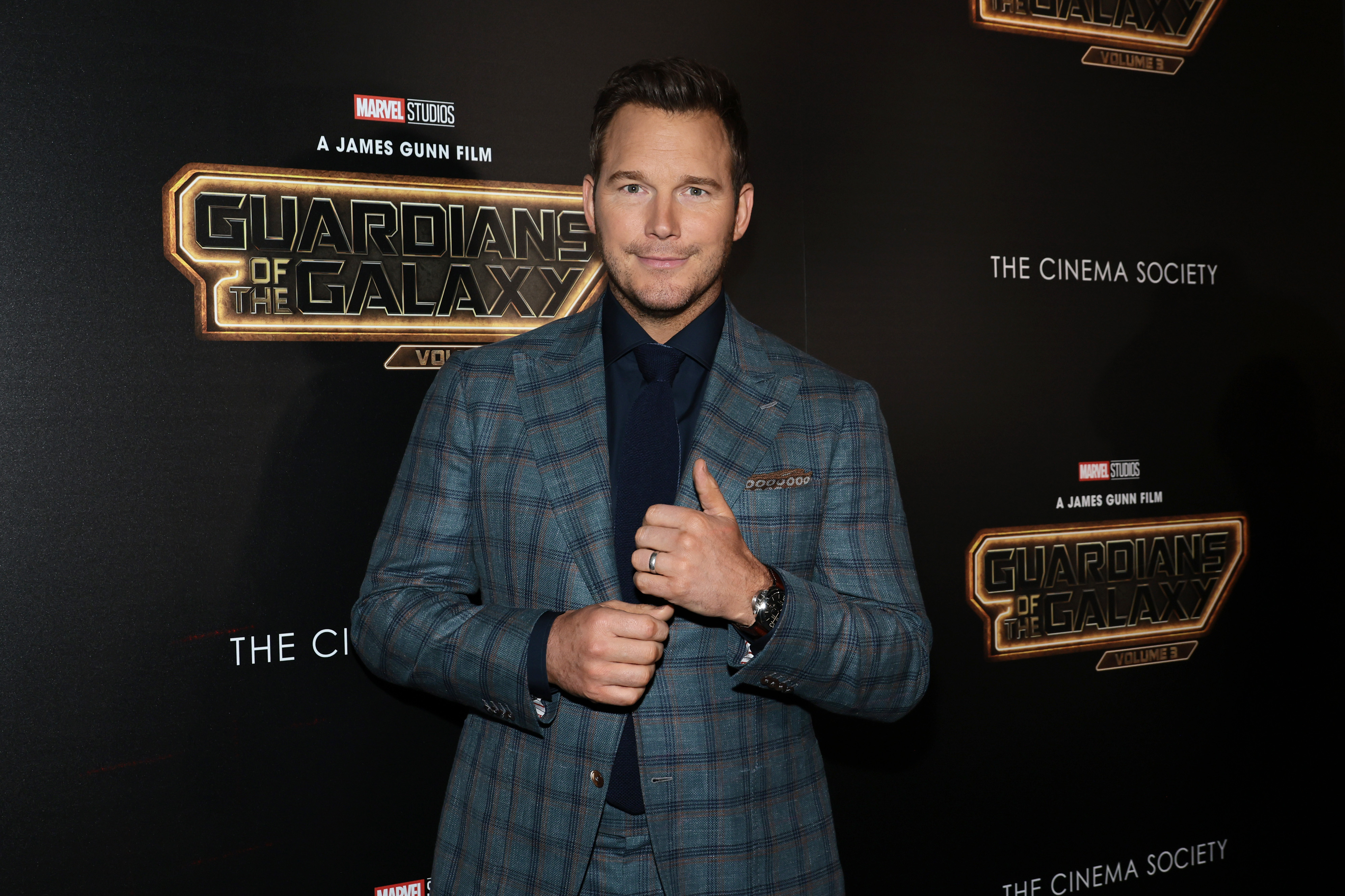 NEW YORK, NEW YORK - MAY 03: Chris Pratt attends a special screening of Guardians Of The Galaxy Vol. 3 on May 03, 2023 in New York City.