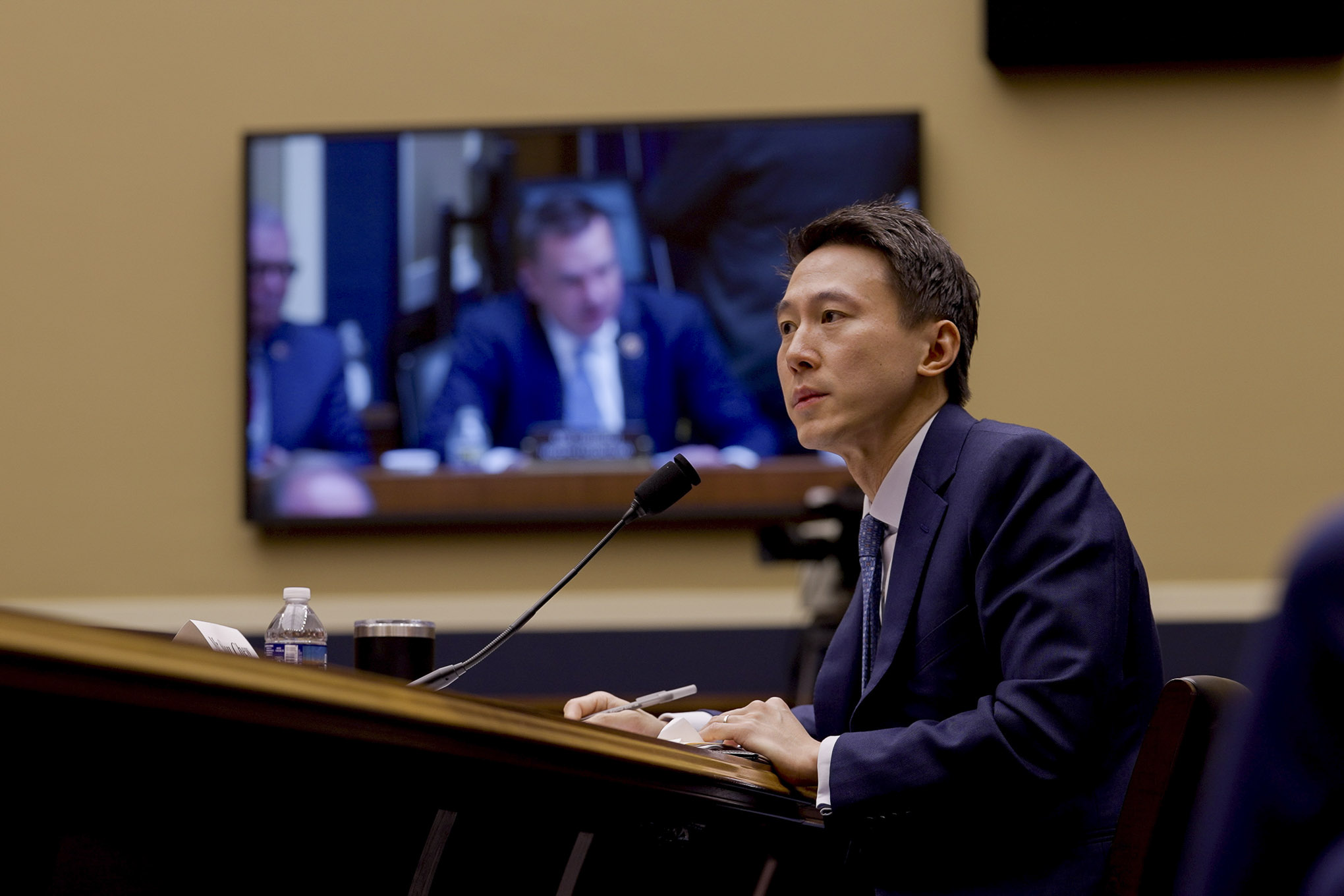 TikTok CEO Shou Zi Chew testifies in Congress.