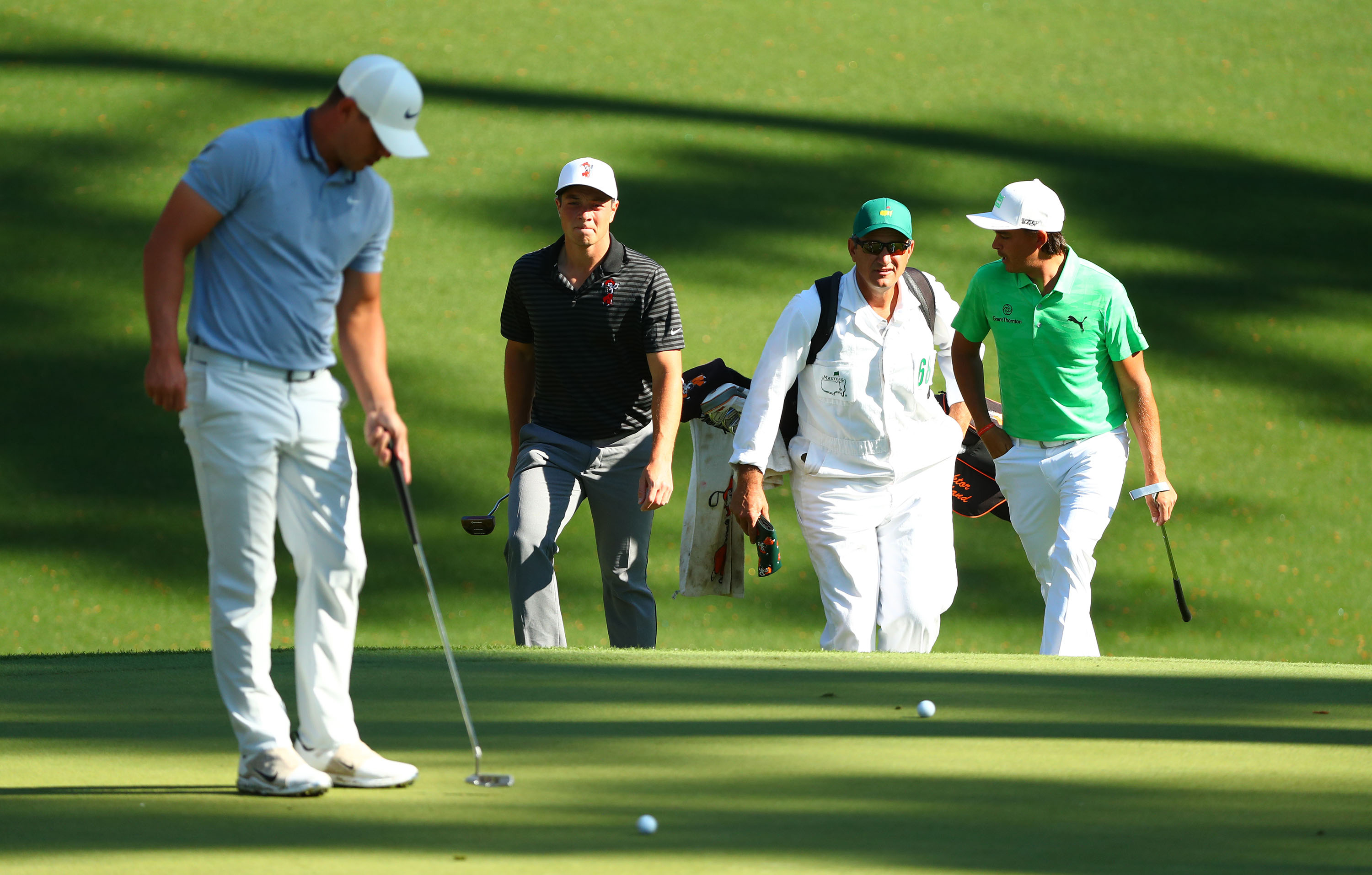 PGA: Masters Tournament - Practice Round, Rickie Fowler, Viktor Hovland