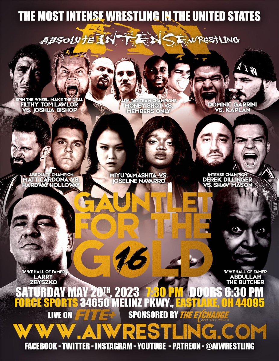 Poster for AIW Gauntlet for the Gold 16