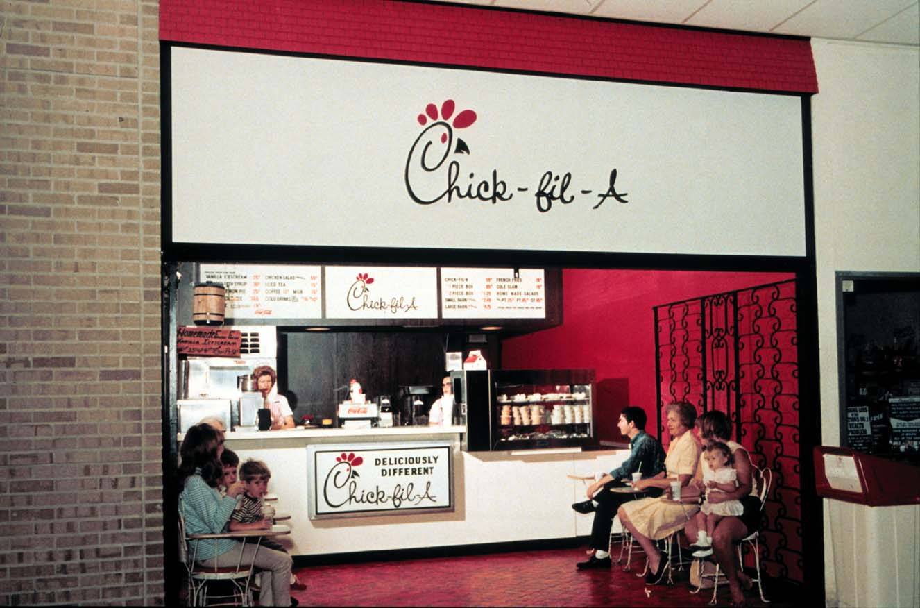 Chick-fil-A at Greenbriar Mall in 1967 in Atlanta.