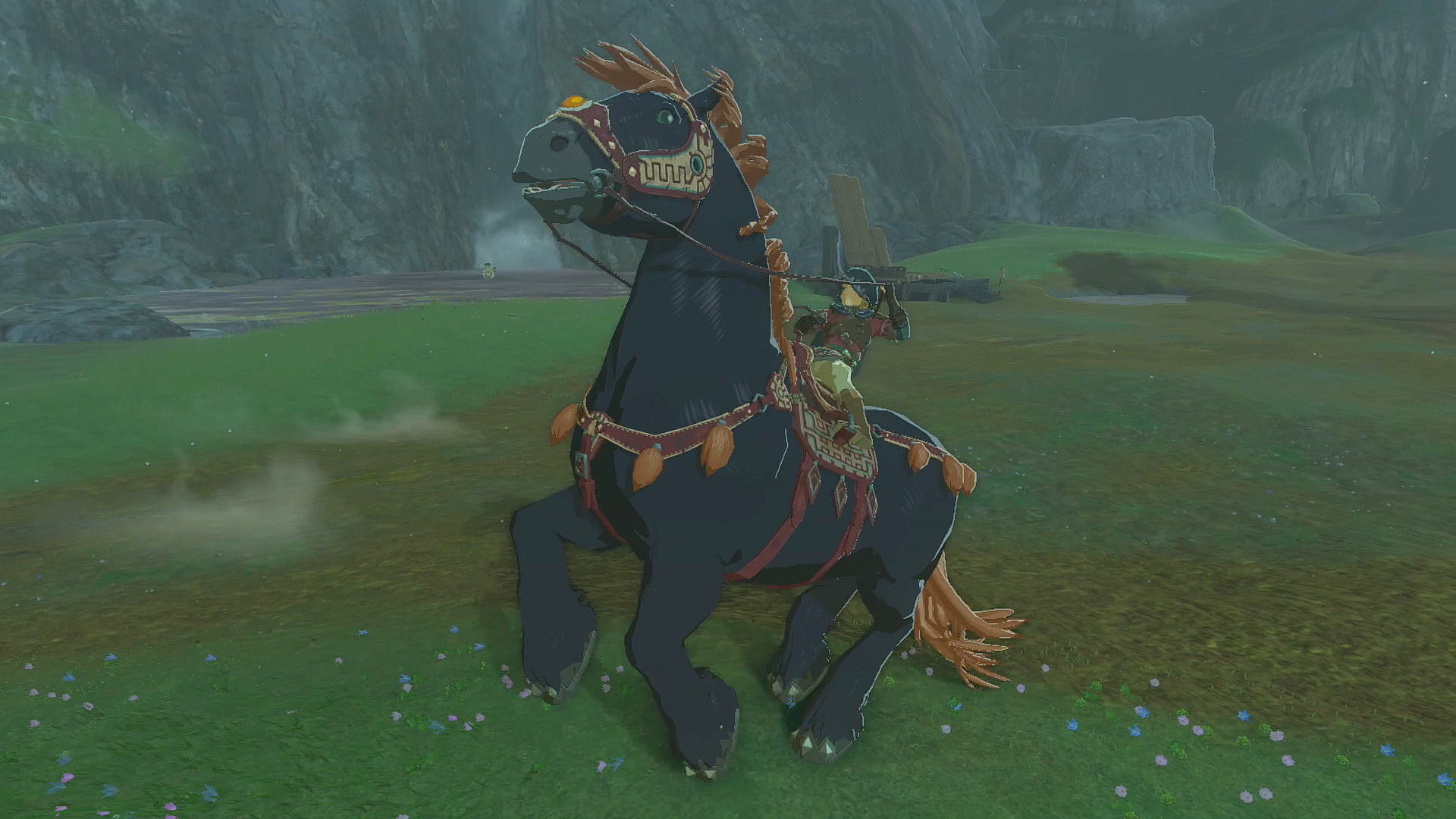 The Legend of Zelda: Tears of the Kingdom&nbsp;Link riding Ganon’s Giant Horse