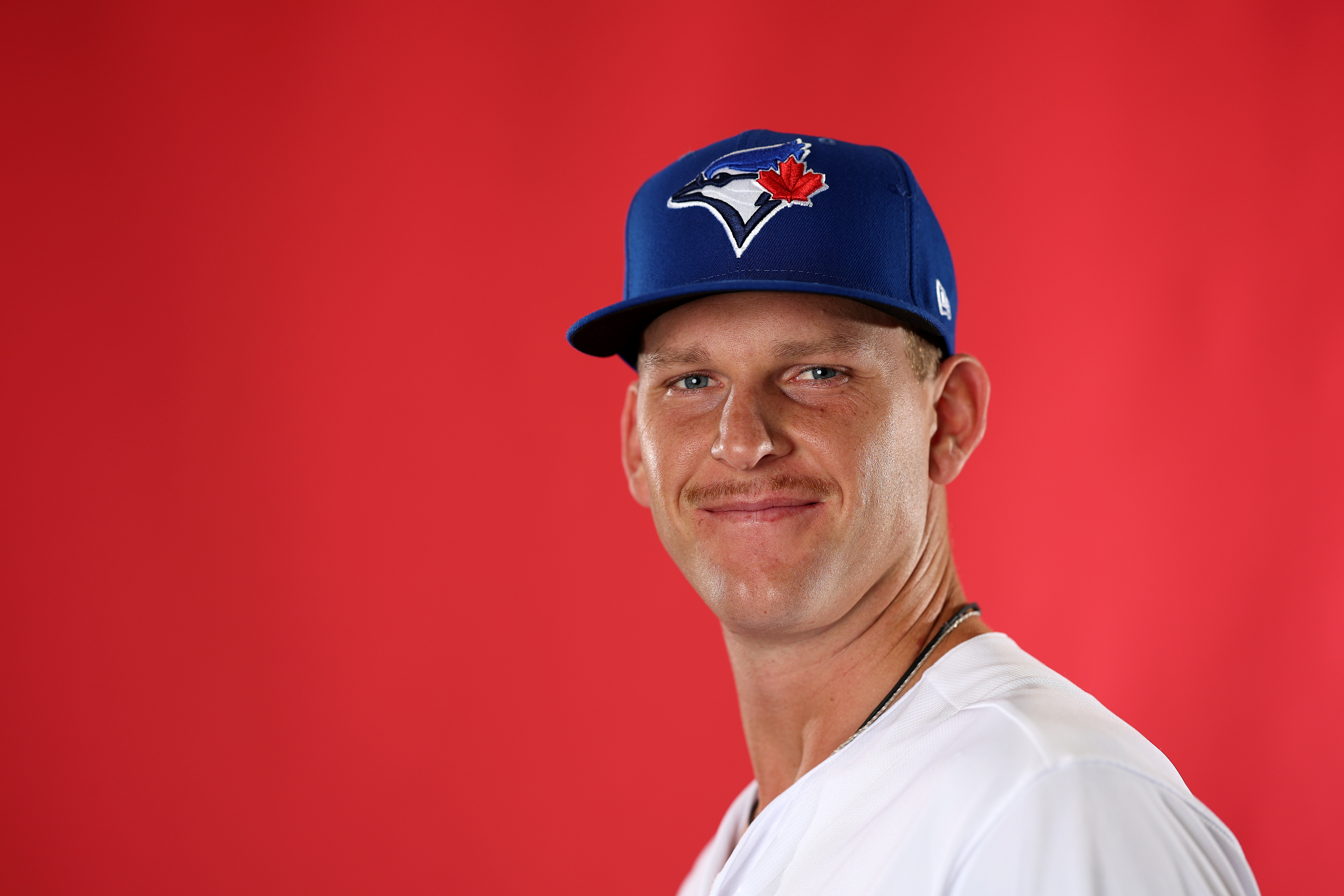 Bowden Francis #73 of the Toronto Blue Jays poses for a portrait during Toronto Blue Jays Photo Day at the Toronto Blue Jays Spring Training facility on February 22, 2023 in Dunedin, Florida.