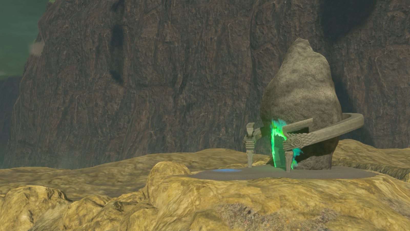 Ikatak Shrine entrance in the Tabantha Frontier region, which can be found on the west side of Hyrule in The Legend of Zelda: Tears of the Kingdom