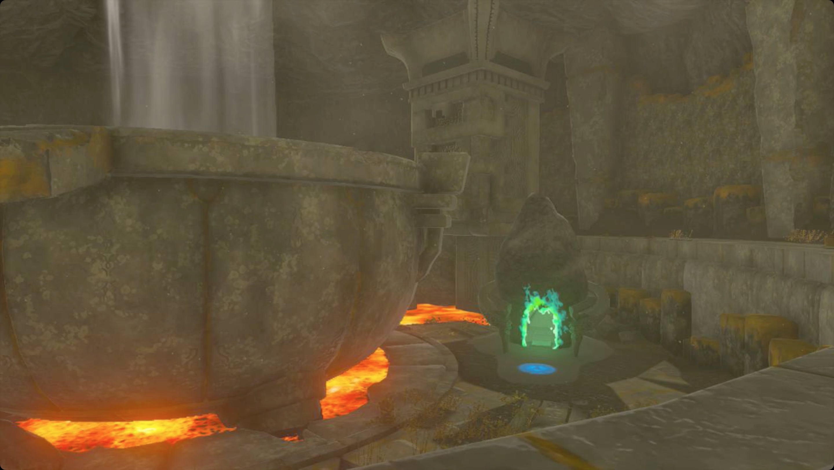 The Legend of Zelda: Tears of the Kingdom Yansamin Shrine exterior on Zonaite Forge Island