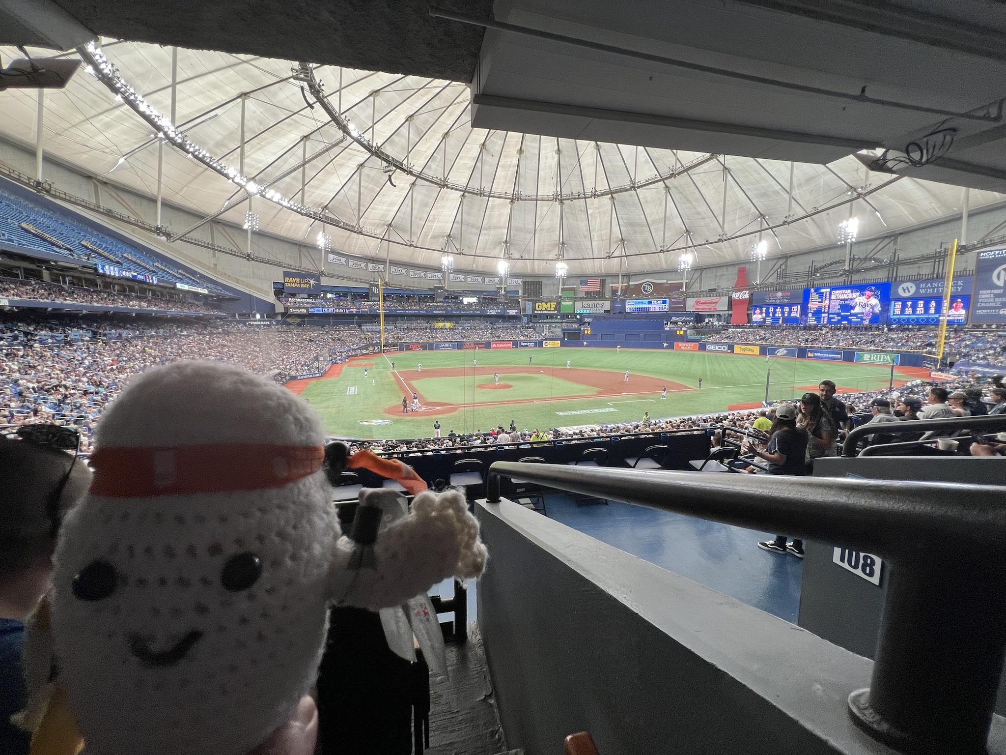 Adric selfie from the Rays Club Seats. Tropicana Field. May 27, 2023.