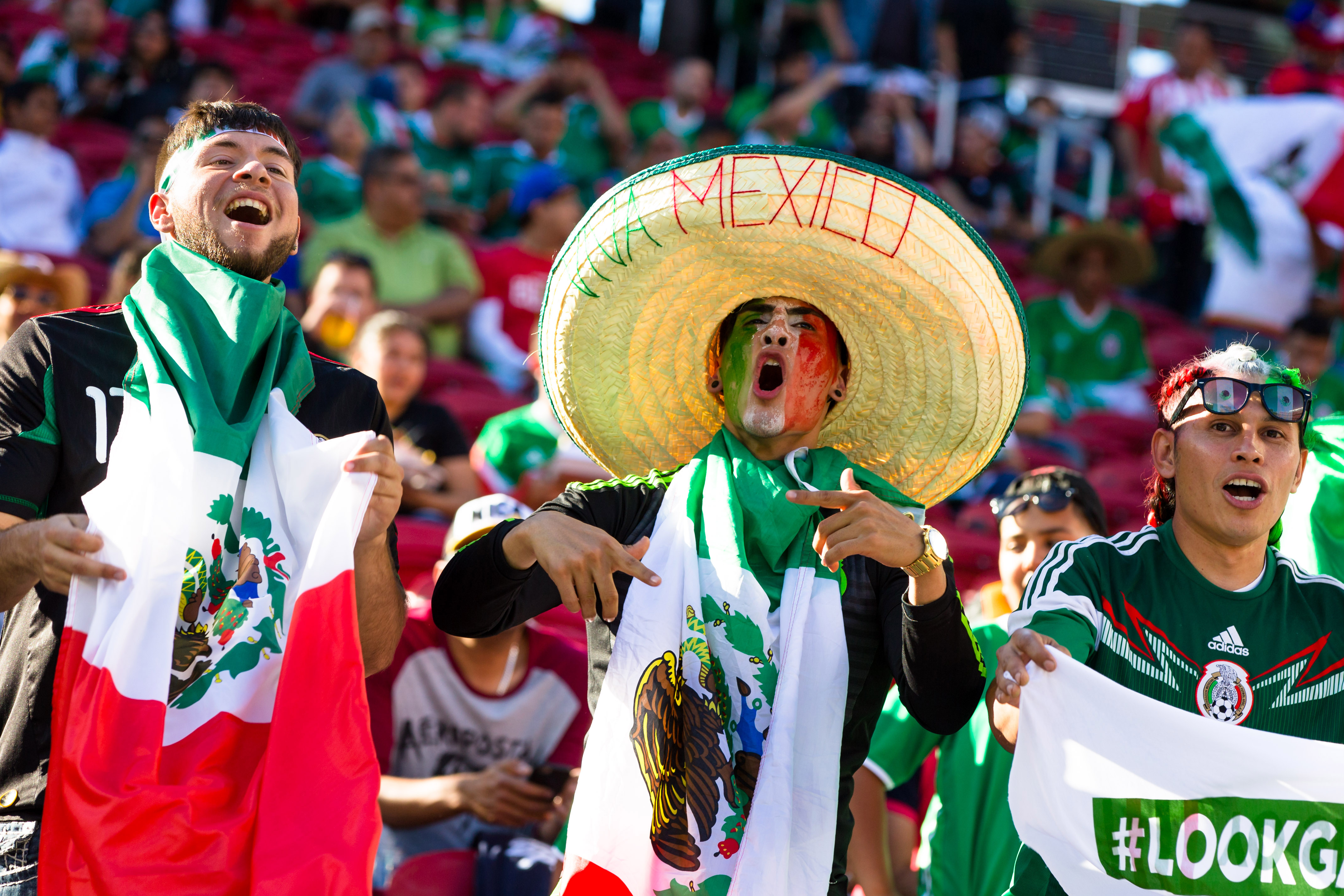 Mexican fans during Saturday's match against Chile.
