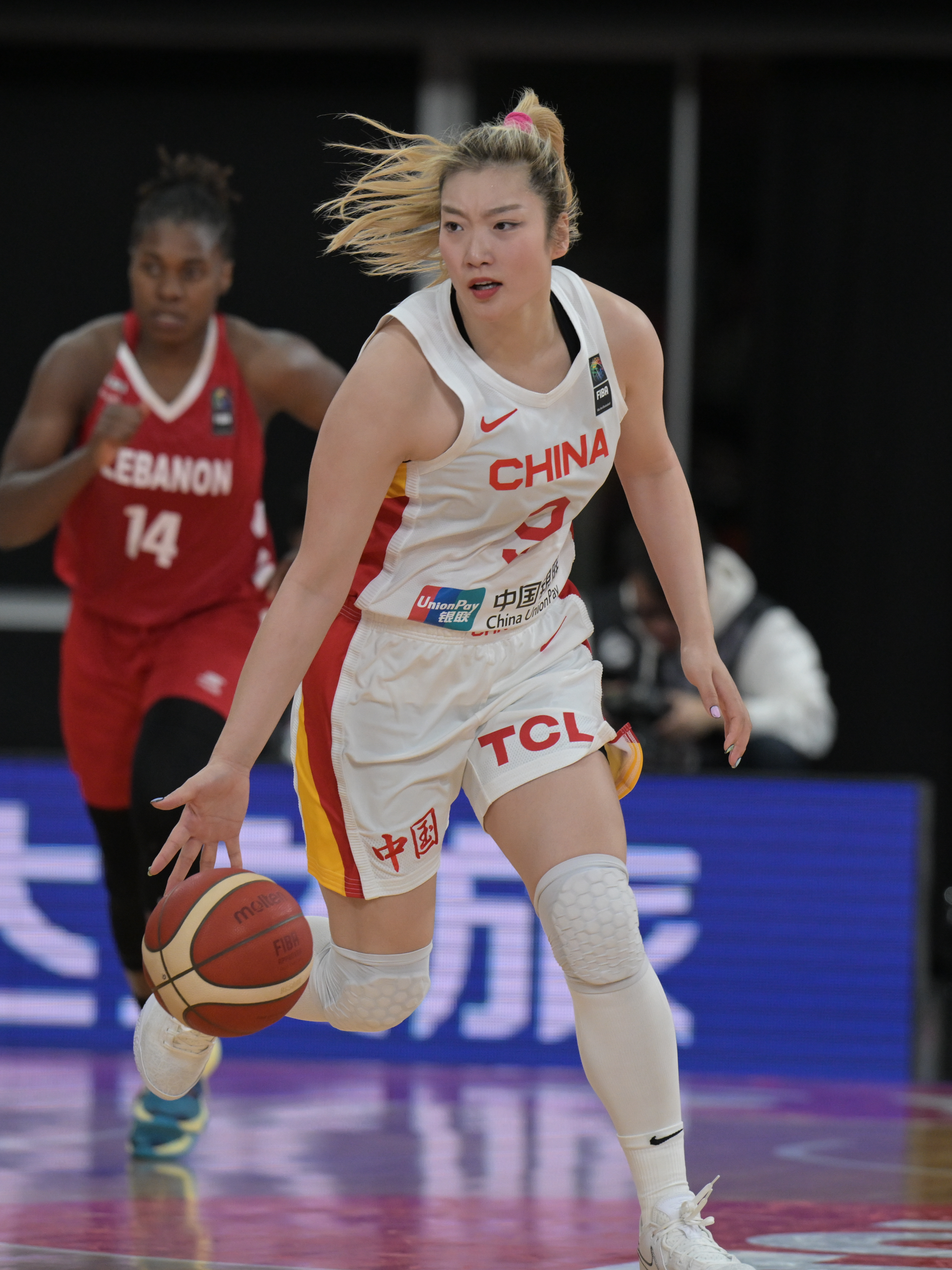 Li Meng of China women Basketball team seen in action during...