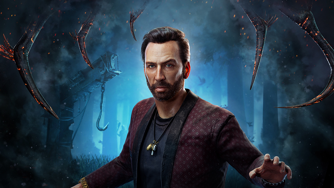 A CG render of Nicolas Cage as he appears in Dead by Daylight