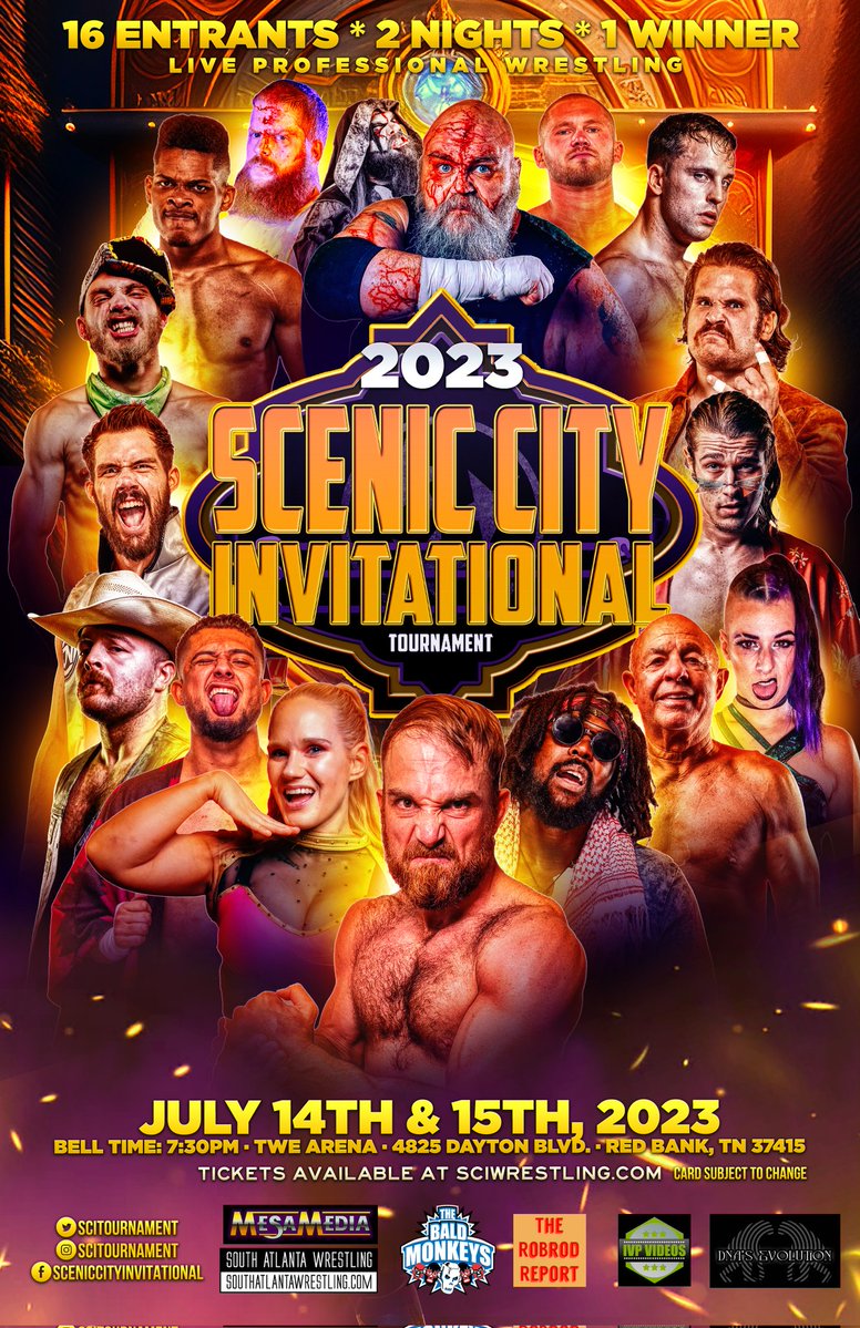 Poster for the 2023 Scenic City Invitational