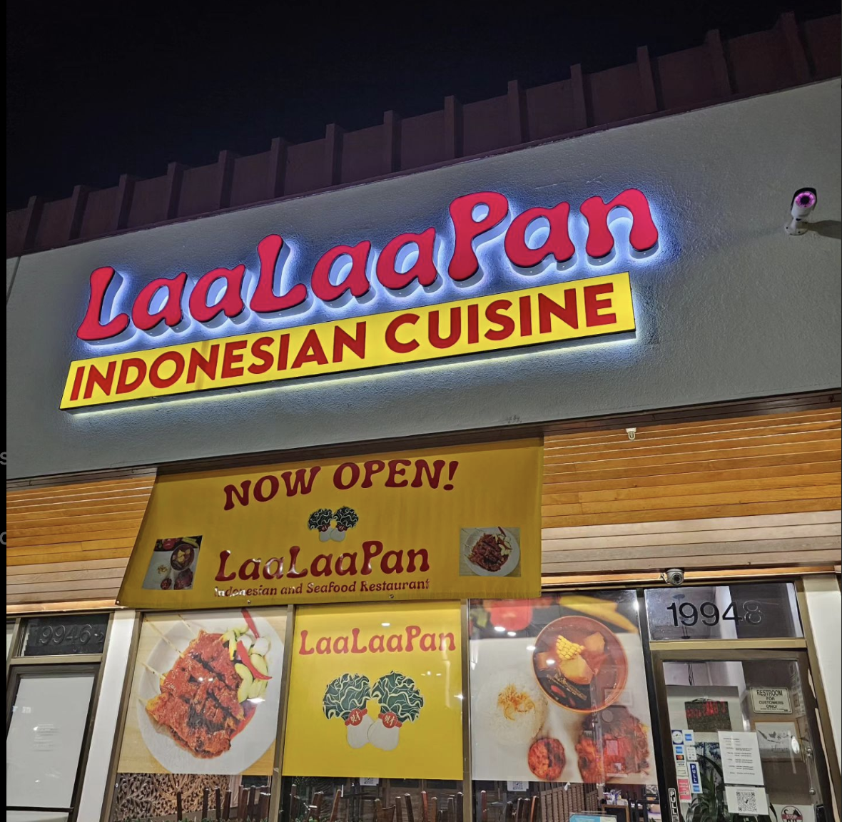 Exterior building and signage for LaaLaaPan in Woodland Hills.