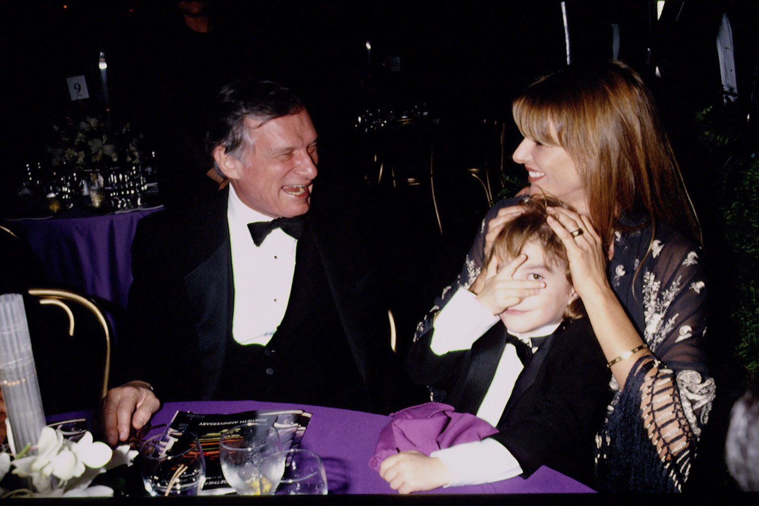 Hugh Hefner with Wife and Son
