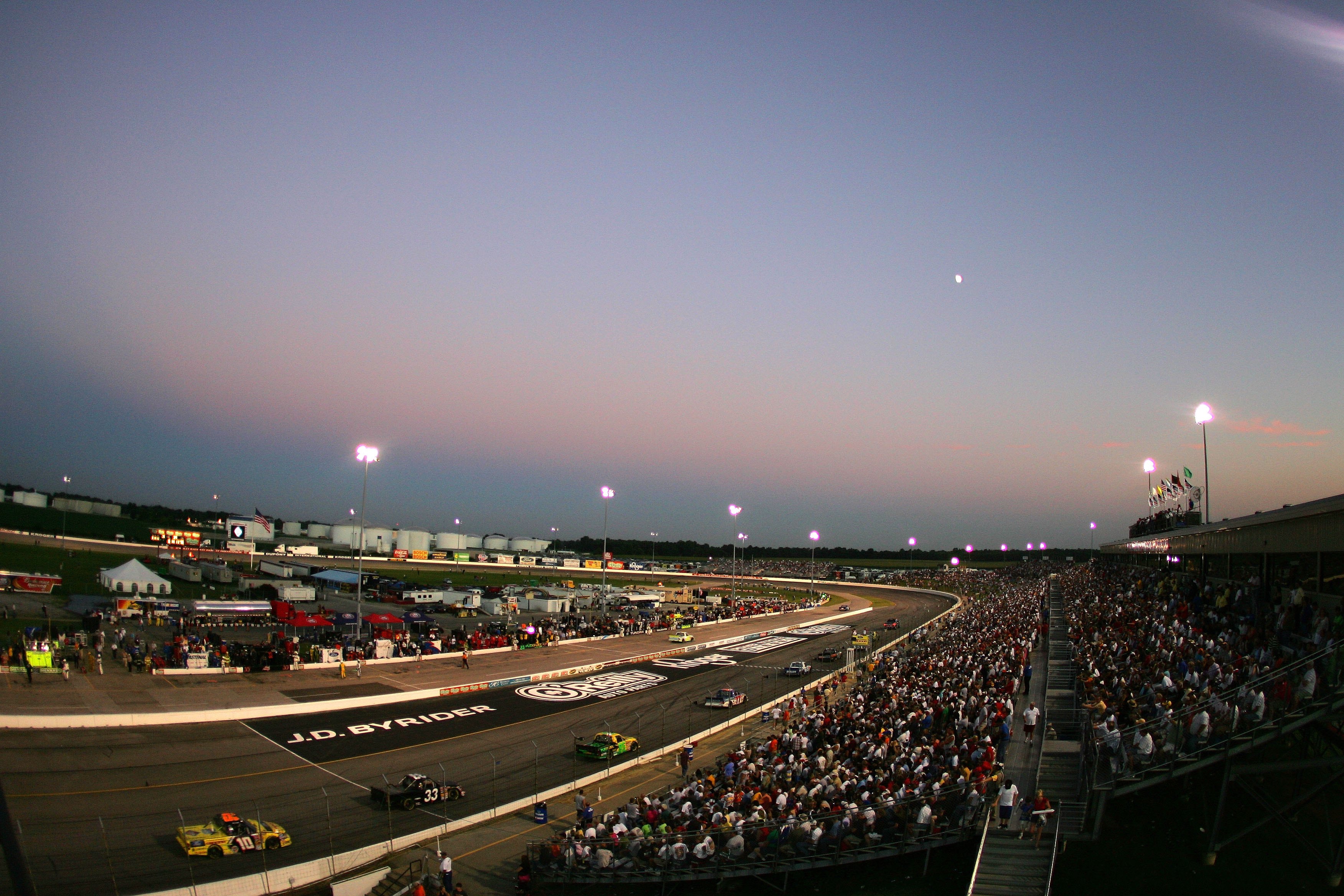 General view of the start to the NASCAR Craftsman Truck Series Power Stroke Diesel 200 on August 4, 2006 at O’Reilly Raceway Park in Indianapolis, Indiana.