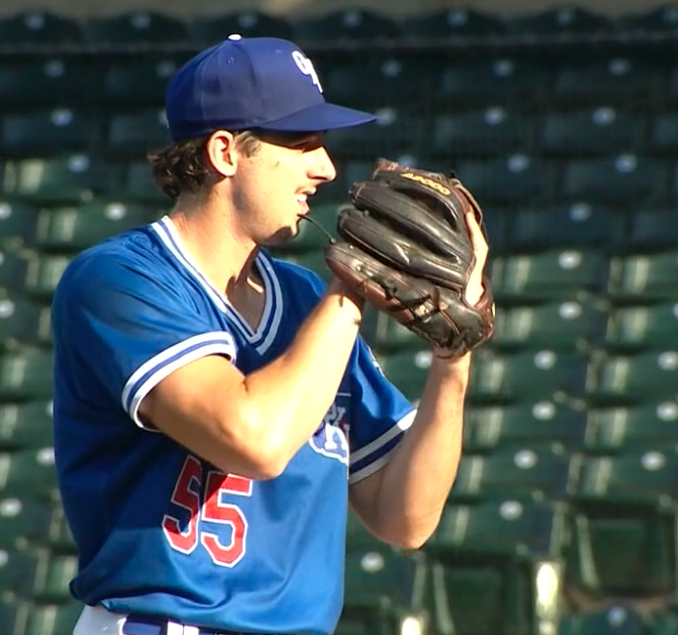 Dodgers right-hander Nick Frasso pitched six scoreless innings for Oklahoma City in his Triple-A debut on Sunday, August 27, 2023 against the Albuquerque Isotopes.