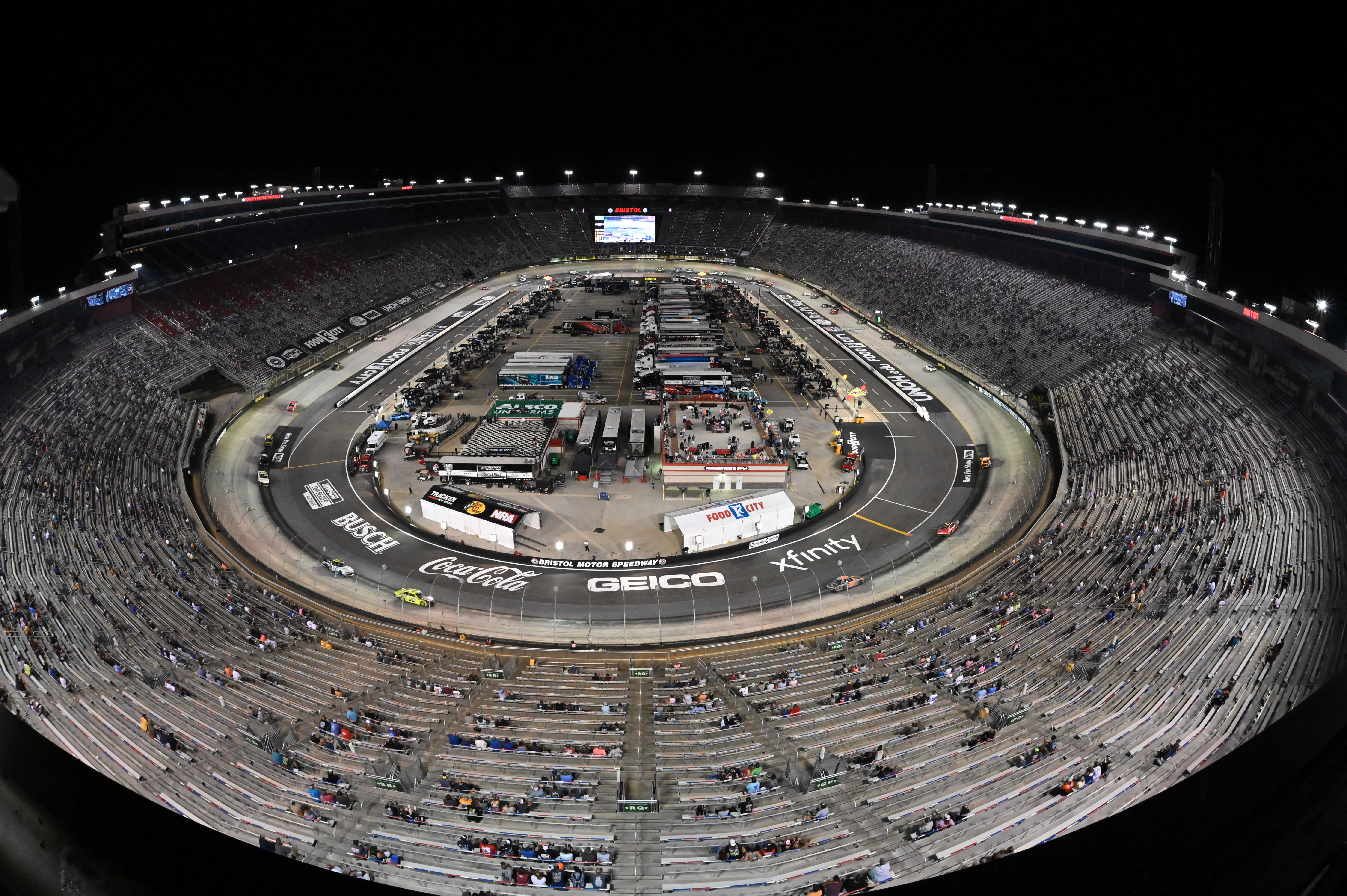 A general view of Bristol Moto Speedway during the NASCAR Xfinity Series Food City 300 at Bristol Motor Speedway in Bristol, TN.