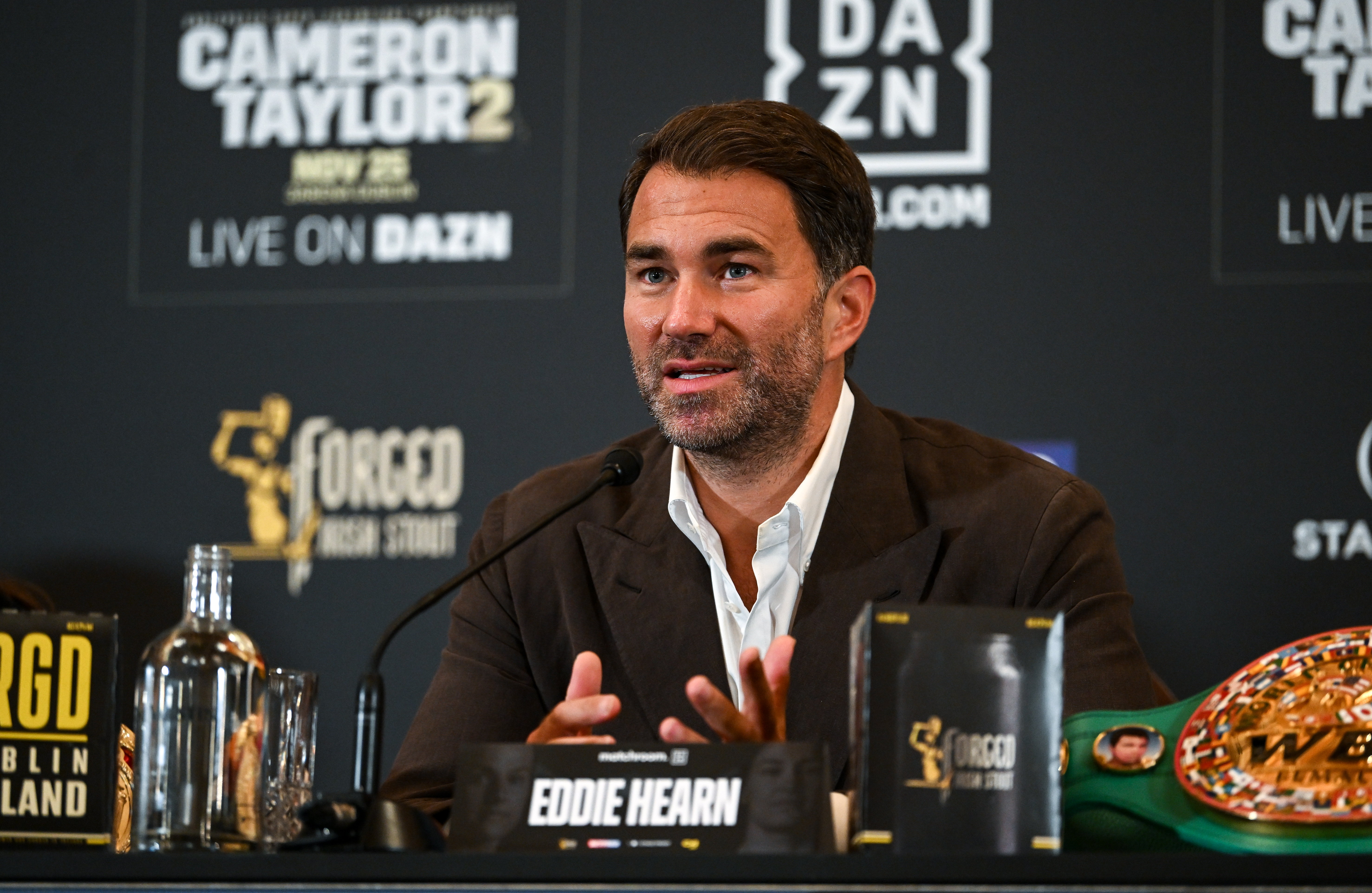 Eddie Hearn says if the money is right he’s willing to consider matching Anthony Joshua against Zhilei Zhang.