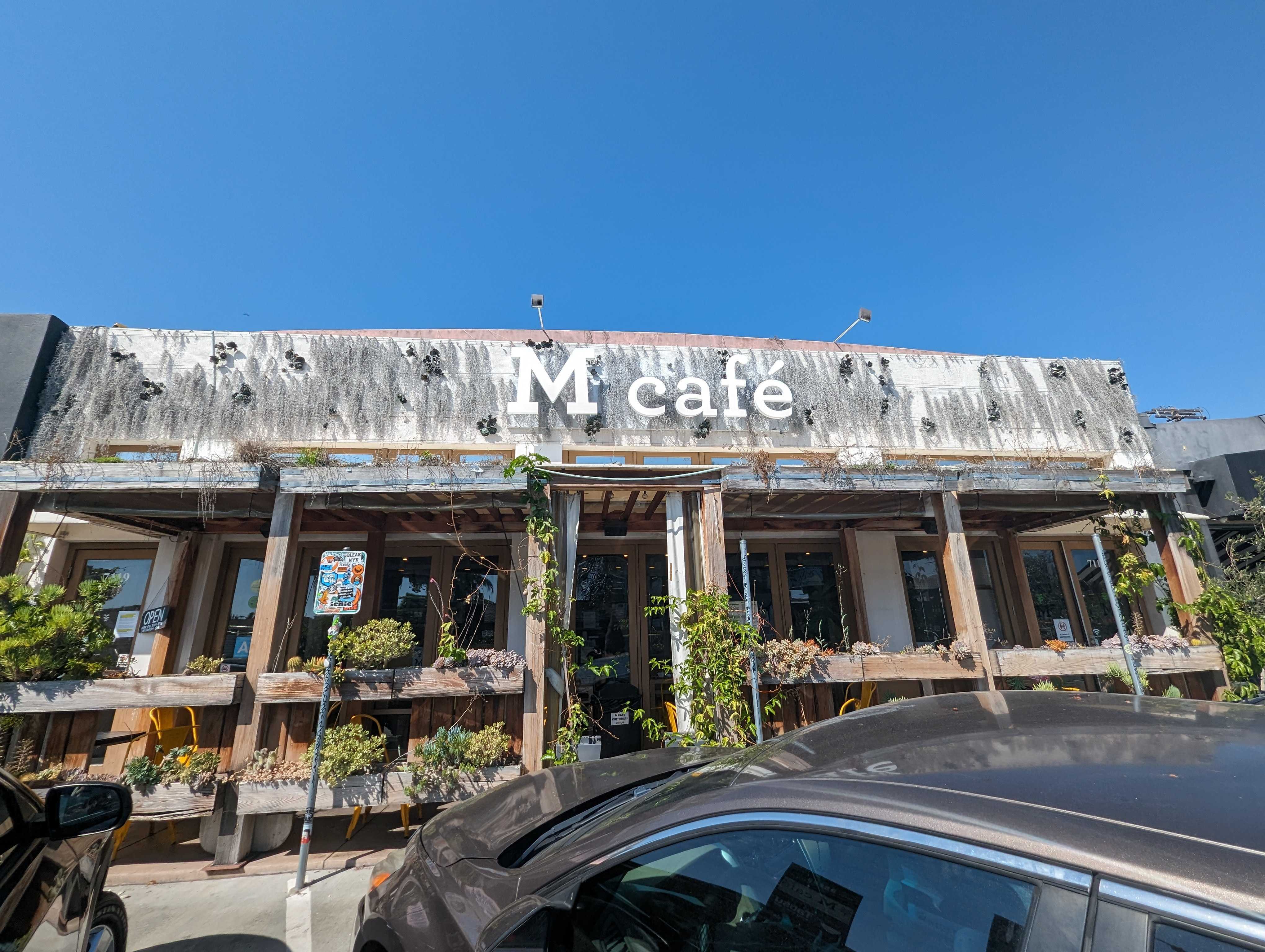 The exterior of M Café on Melrose.