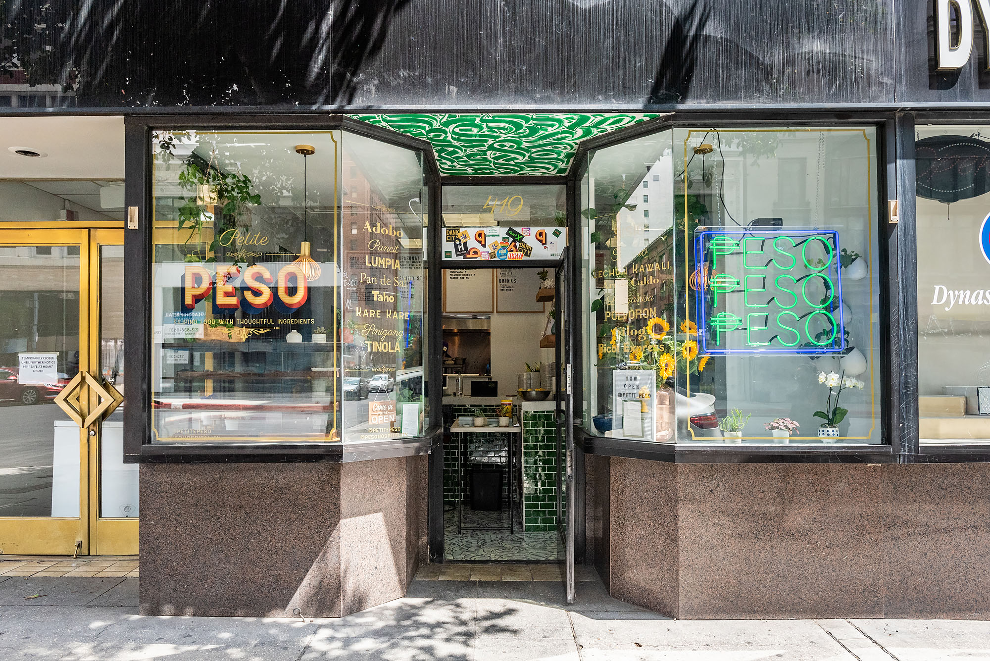 The exterior of Petite Peso, the small Downtown LA restaurant.
