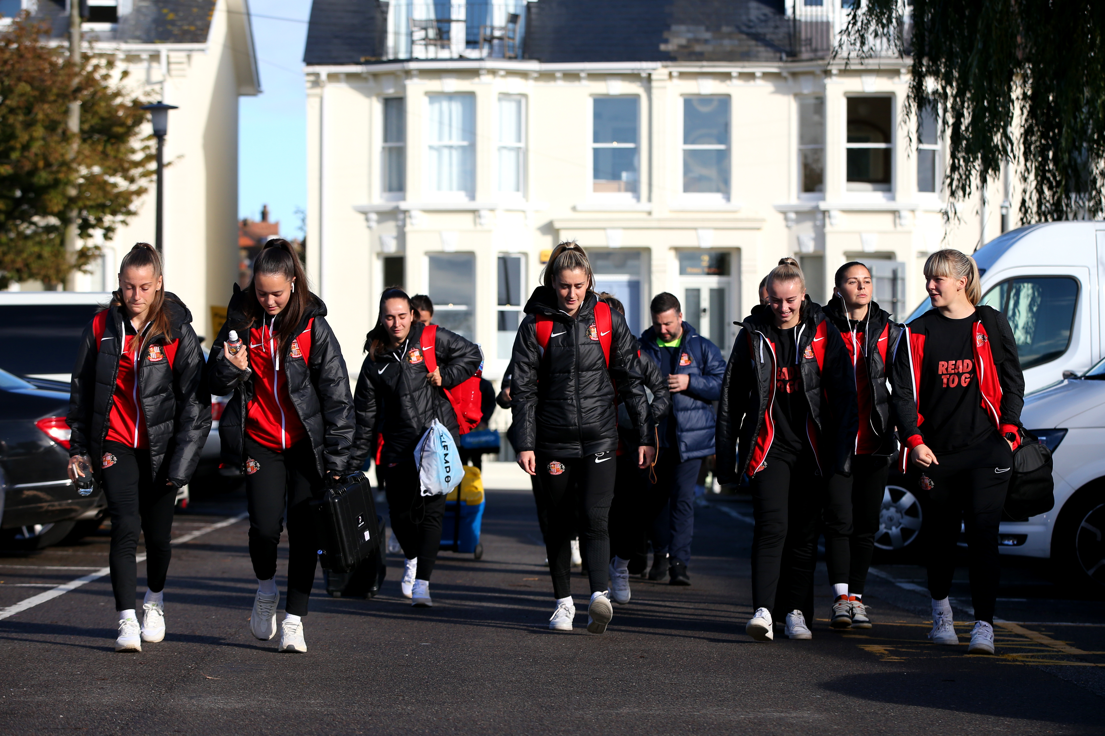 Sunderland arrive at The Dripping Pan