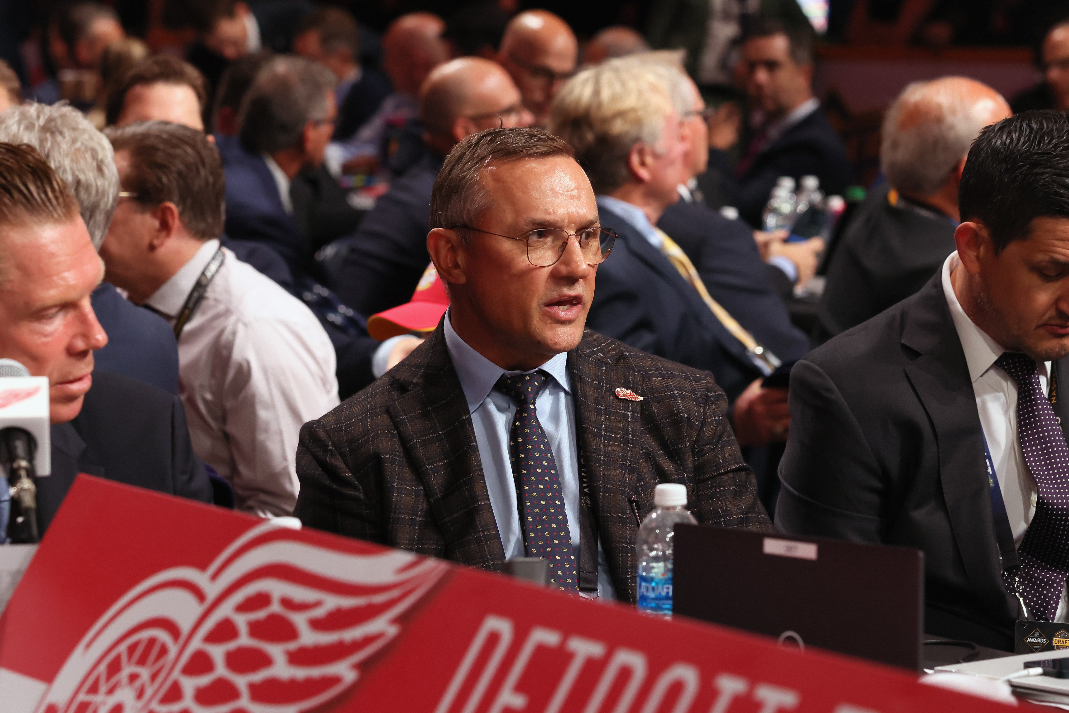 Steve Yzerman of the Detroit Red WIngs attends the 2023 NHL Draft at the Bridgestone Arena on June 29, 2023 in Nashville, Tennessee.