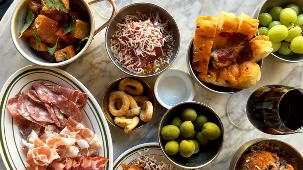An Italian aperitivo spread. 