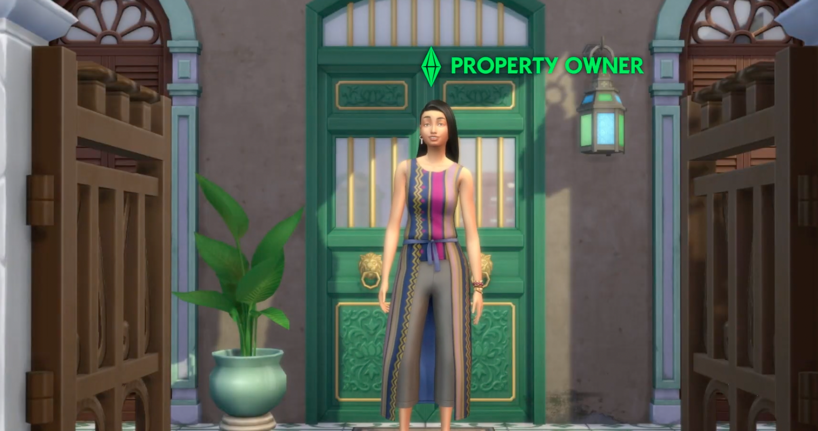 A Sim with the words PROPERTY OWNER hovering above their head.