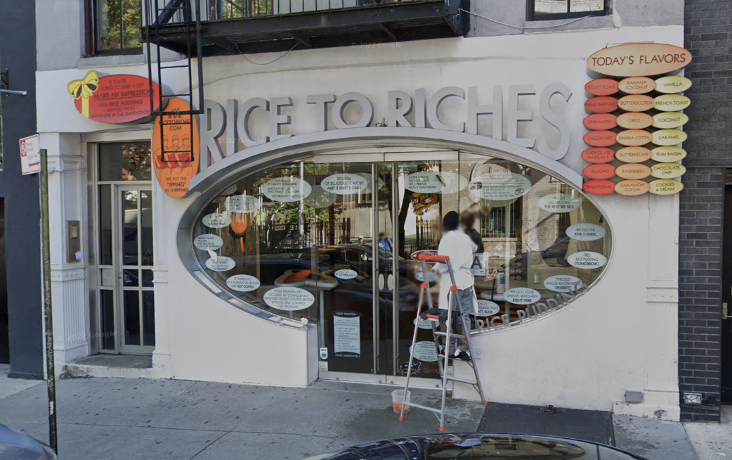 The exterior of Rice to Riches in Nolita.
