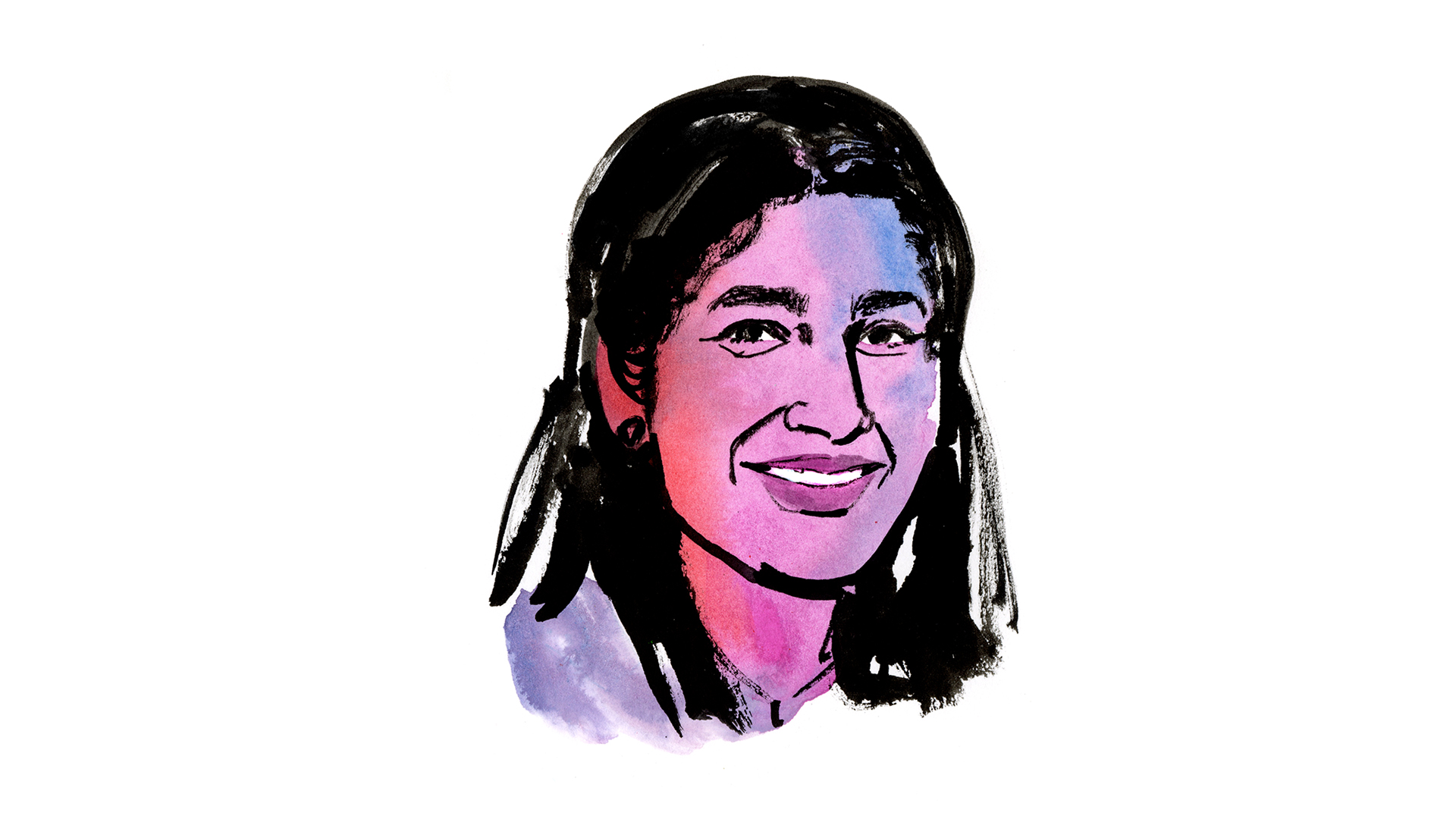 Illustrated portrait of Priya Donti