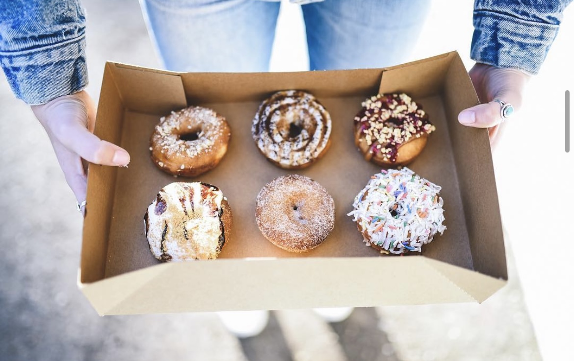 A box of doughnuts.
