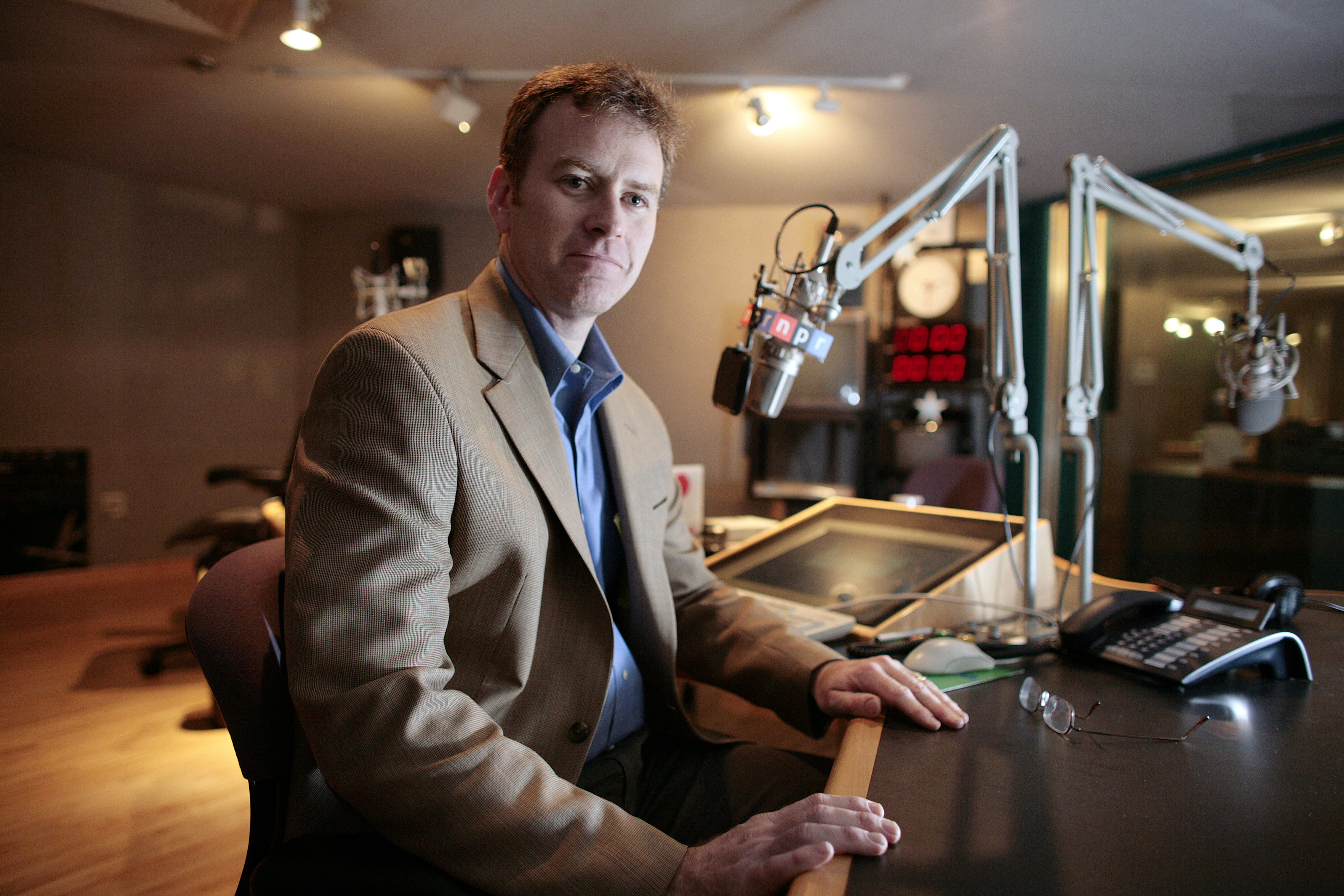 Steve Inskeep, the host of NPR’s Morning Edition, is shown in the network’s studios on March 22, 2006, in Washington, DC.