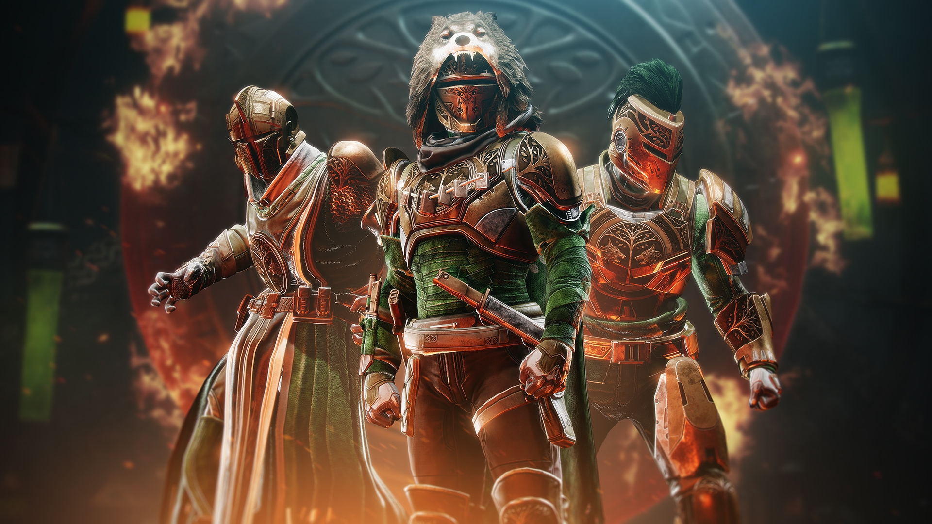 Three Guardians in Iron Banner armor 