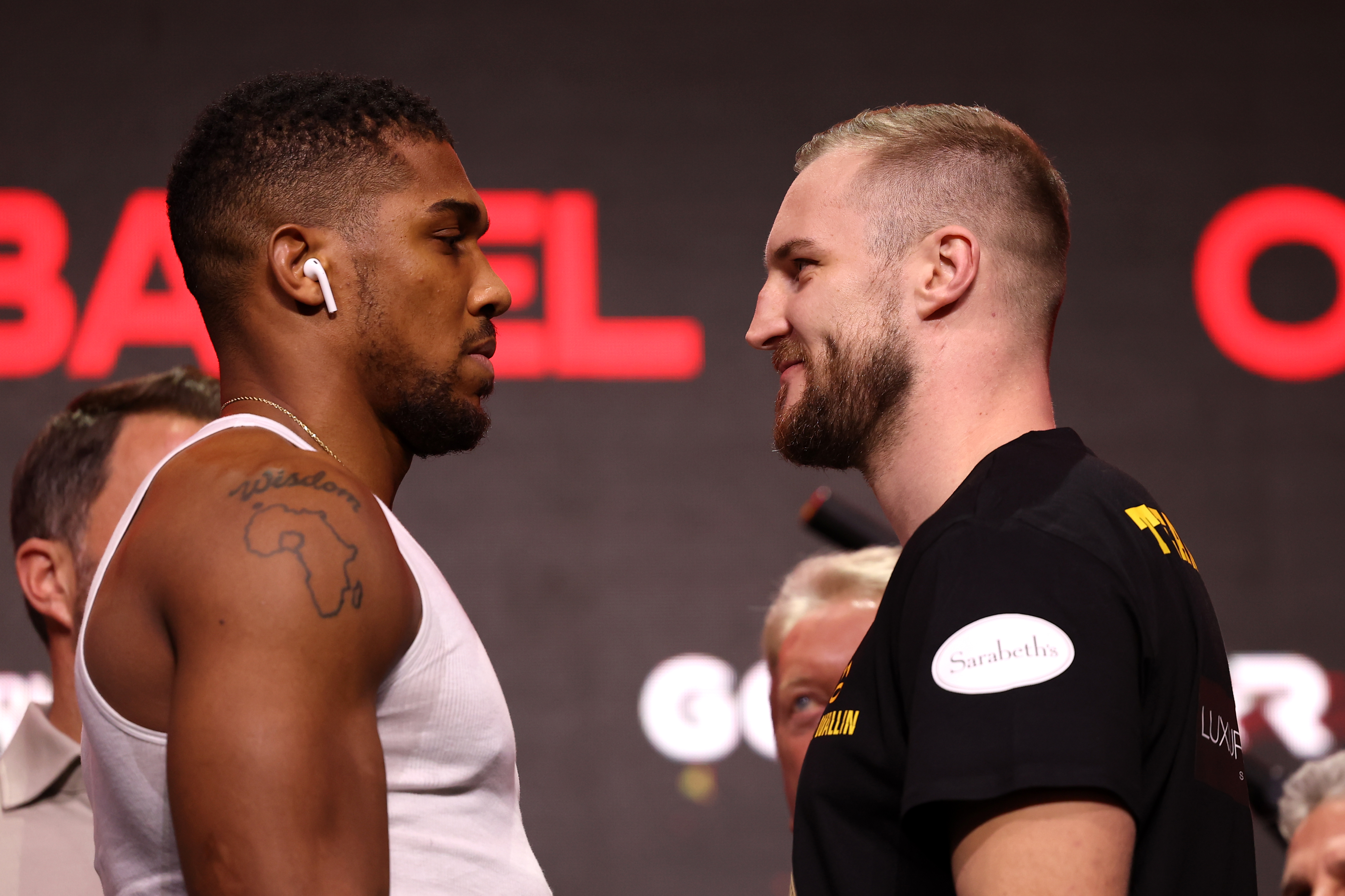 Anthony Joshua and Otto Wallin at Day of Reckoning