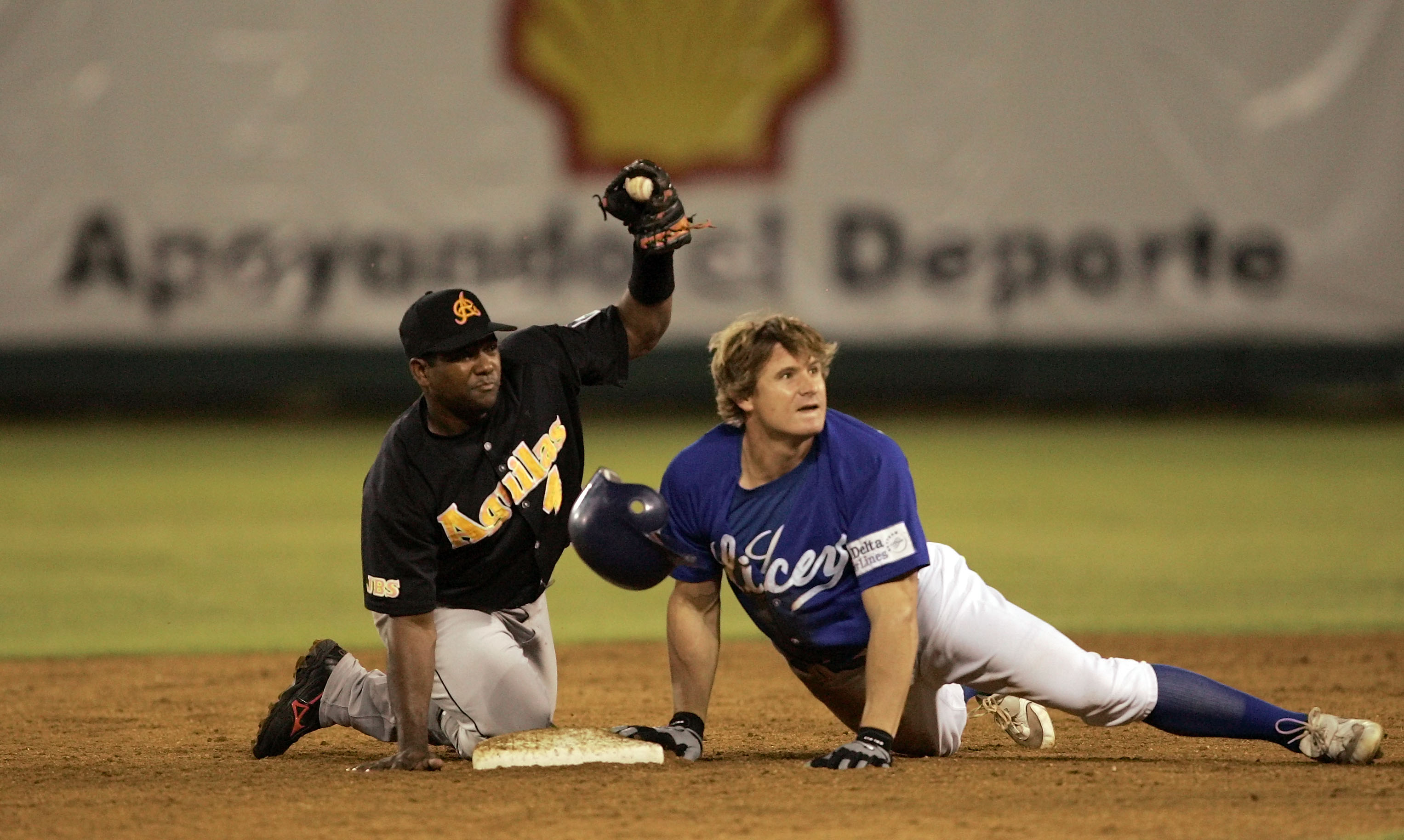 BYRNES_009_CAG.JPG Former teammates, Miguel Tejada, and Eric Byrnes are now part of the biggest rivalry in the winter leagues. The Aguilas and Tigres have been compared to the Yankees and Red Sox of the Dominican Republic. Oakland Athletics’s outfie