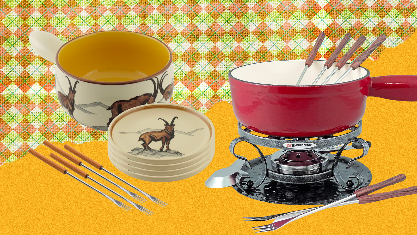 A selection of fondue sets. Photo illustration.