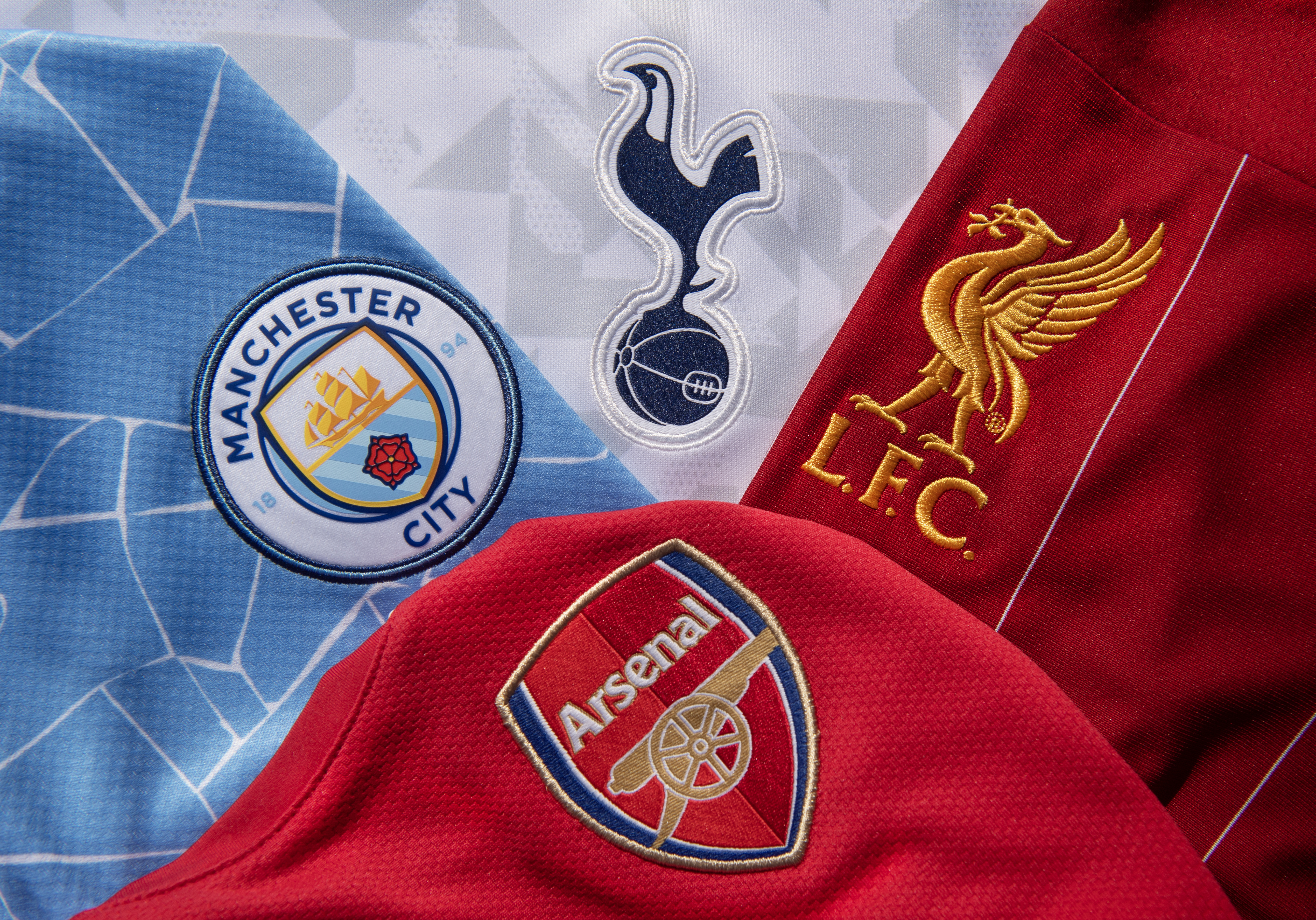 The Badges of the Top Four Teams in the Premier League