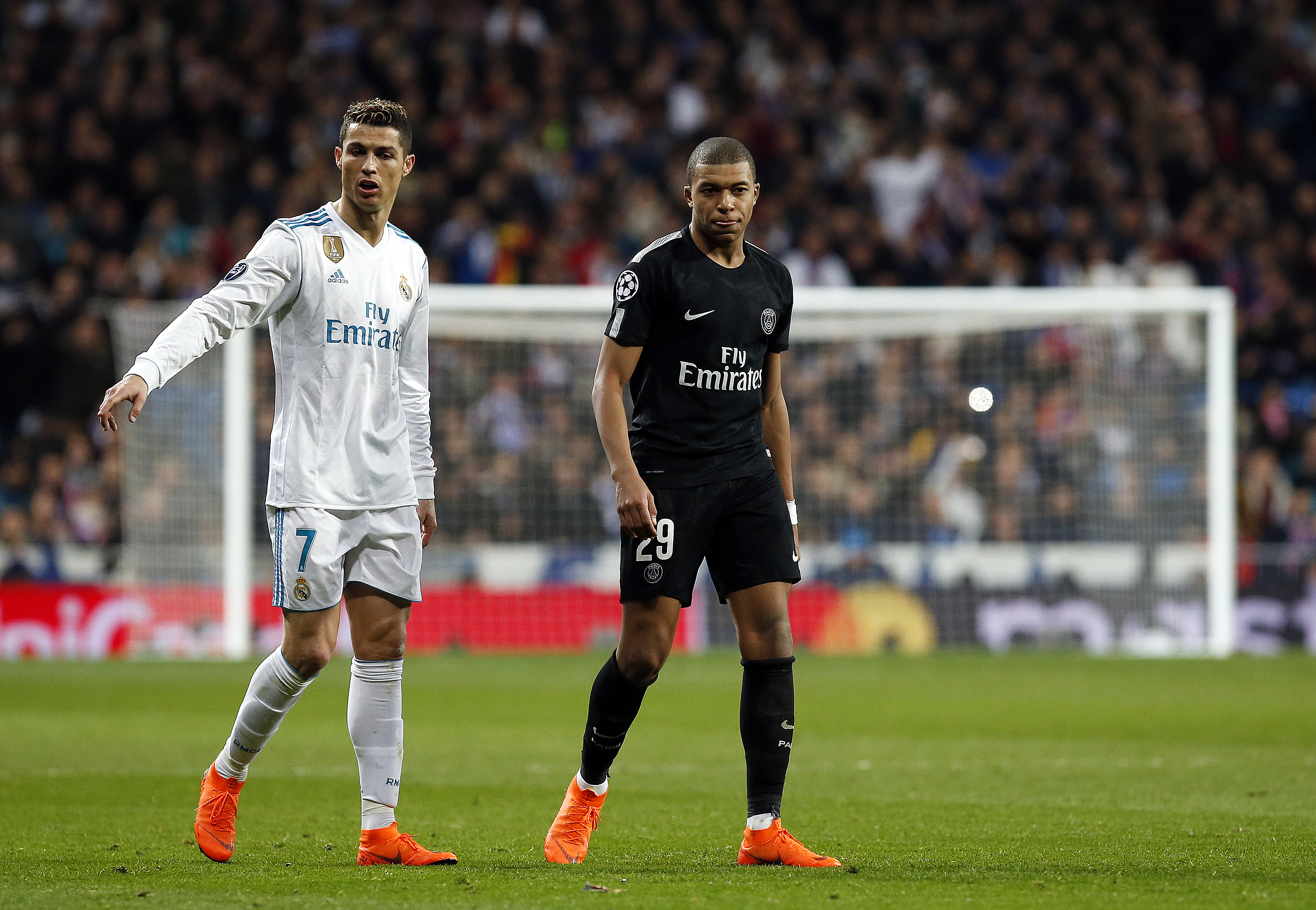 Cristiano Ronaldo (Real Madrid) and Kylian Mbappe (Paris...