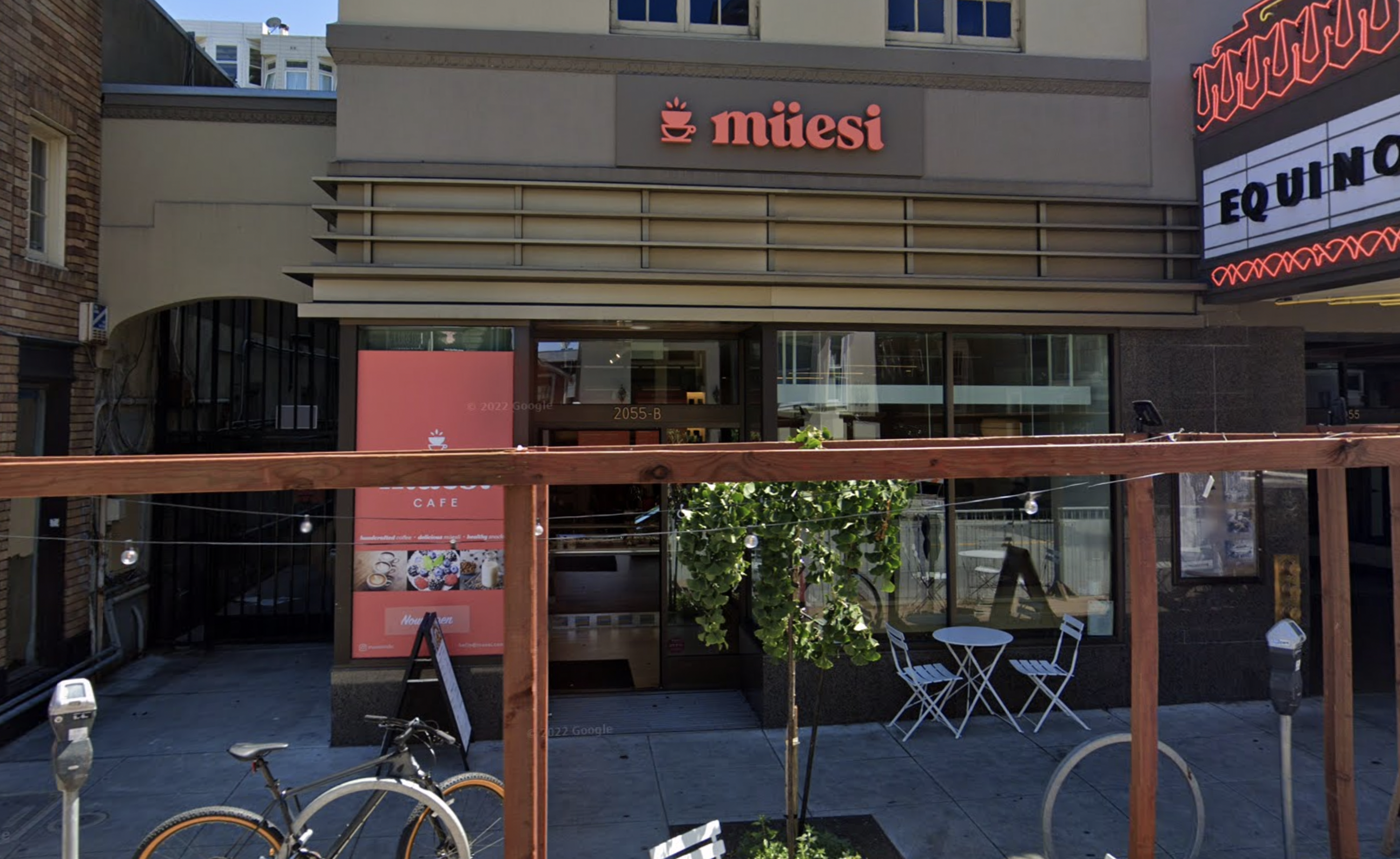 The exterior of Müesi in San Francisco, which closed in 2024