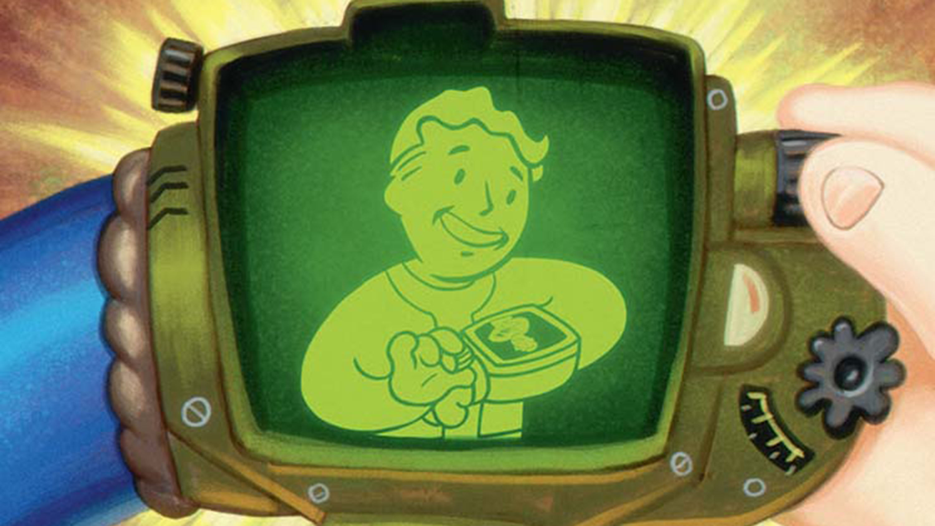 A close-up of the Pip-Boy’s Pip-Boy, which shows the Pip-Boy using a Pip-Boy.