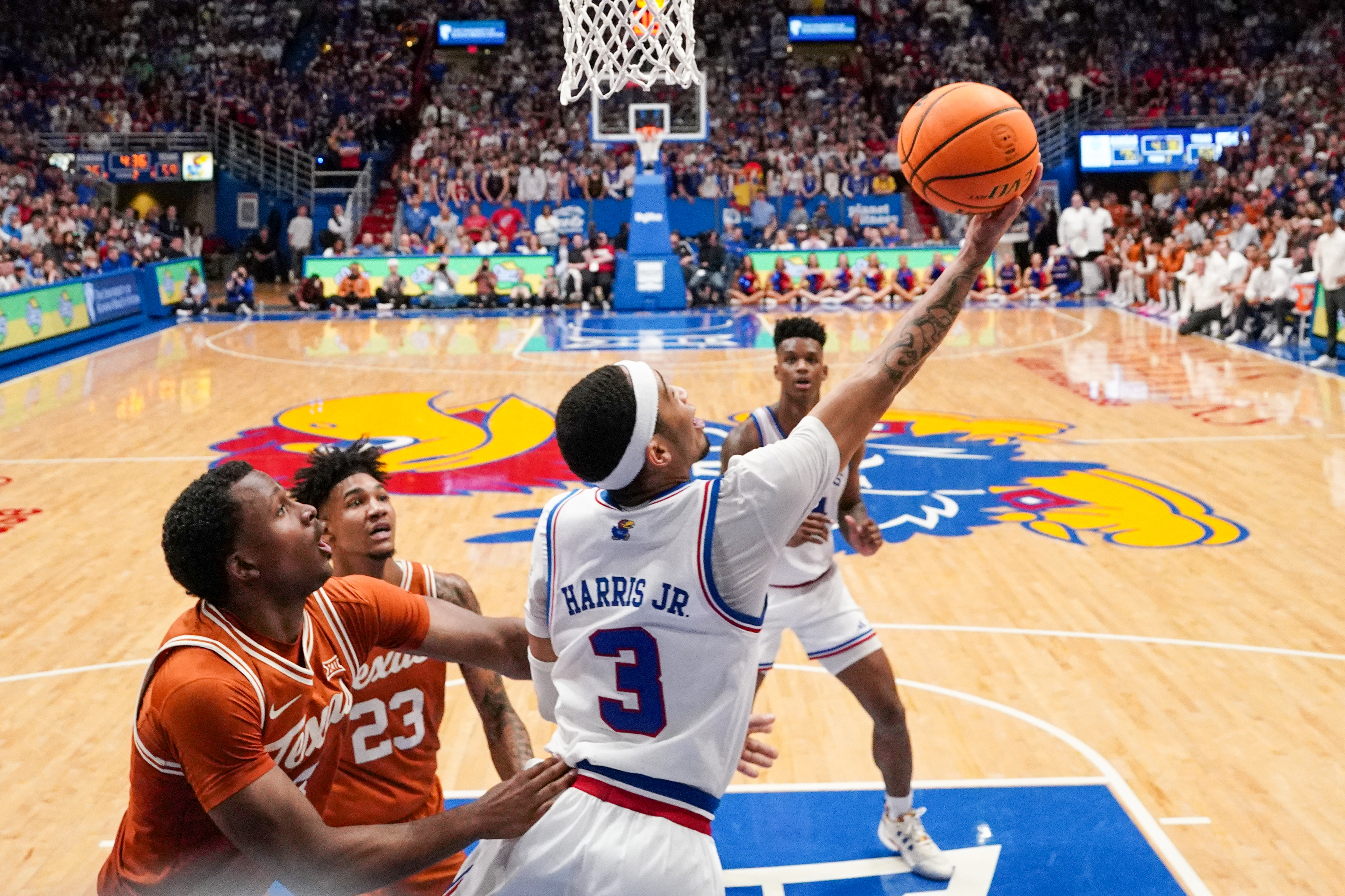 NCAA Basketball: Texas at Kansas