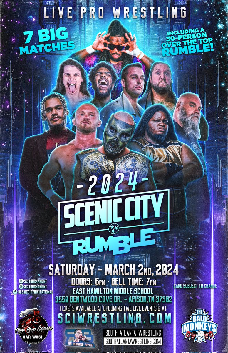 Poster for the 2024 Scenic City Rumble