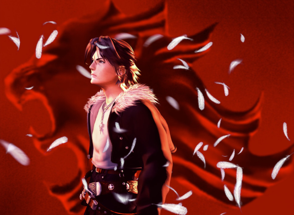Artwork of Squall from Final Fantasy 8